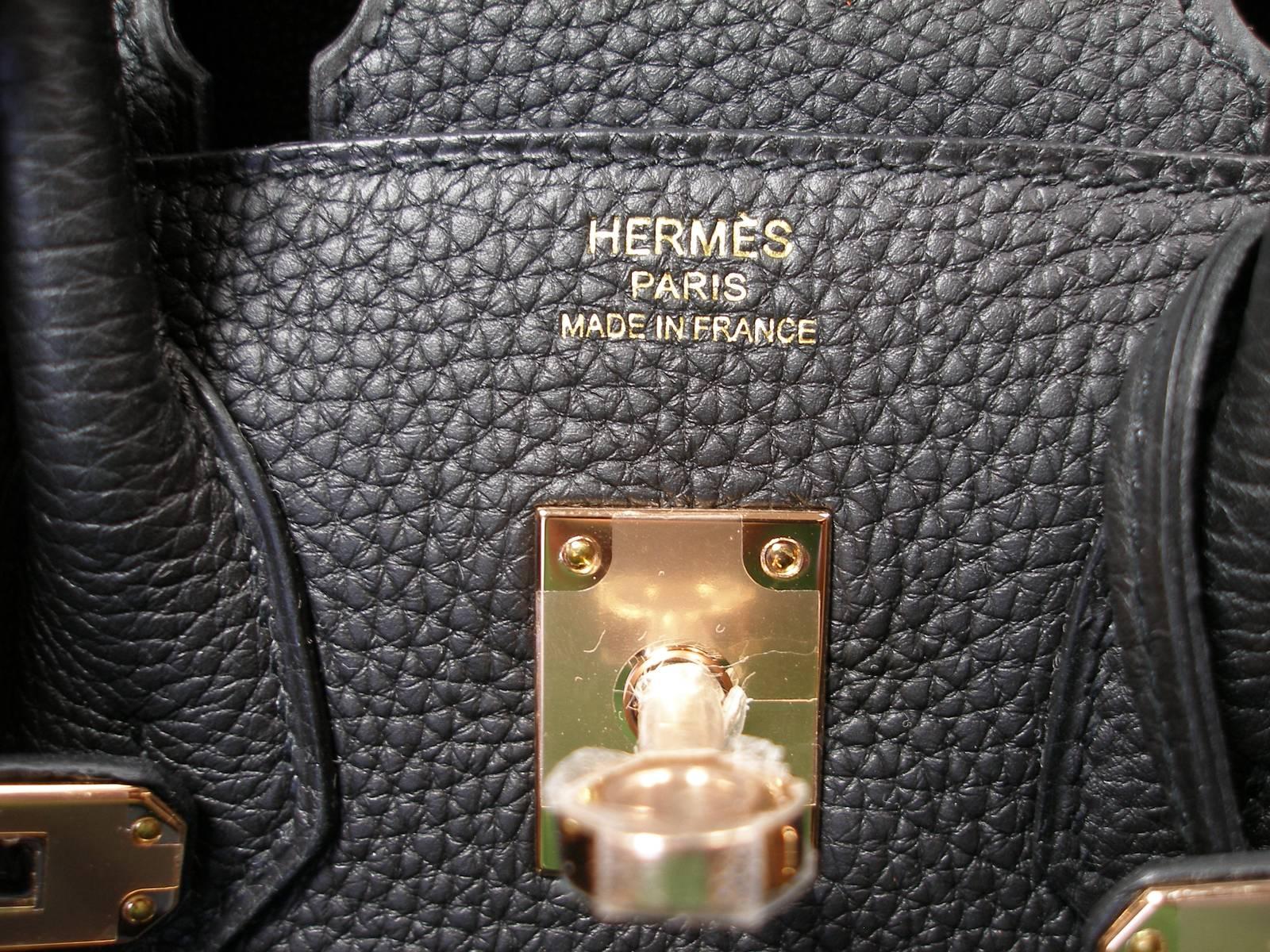 Hermes Birkin 25cm Black Togo Permabrass Hardware Year 2019 / BRAND NEW 8