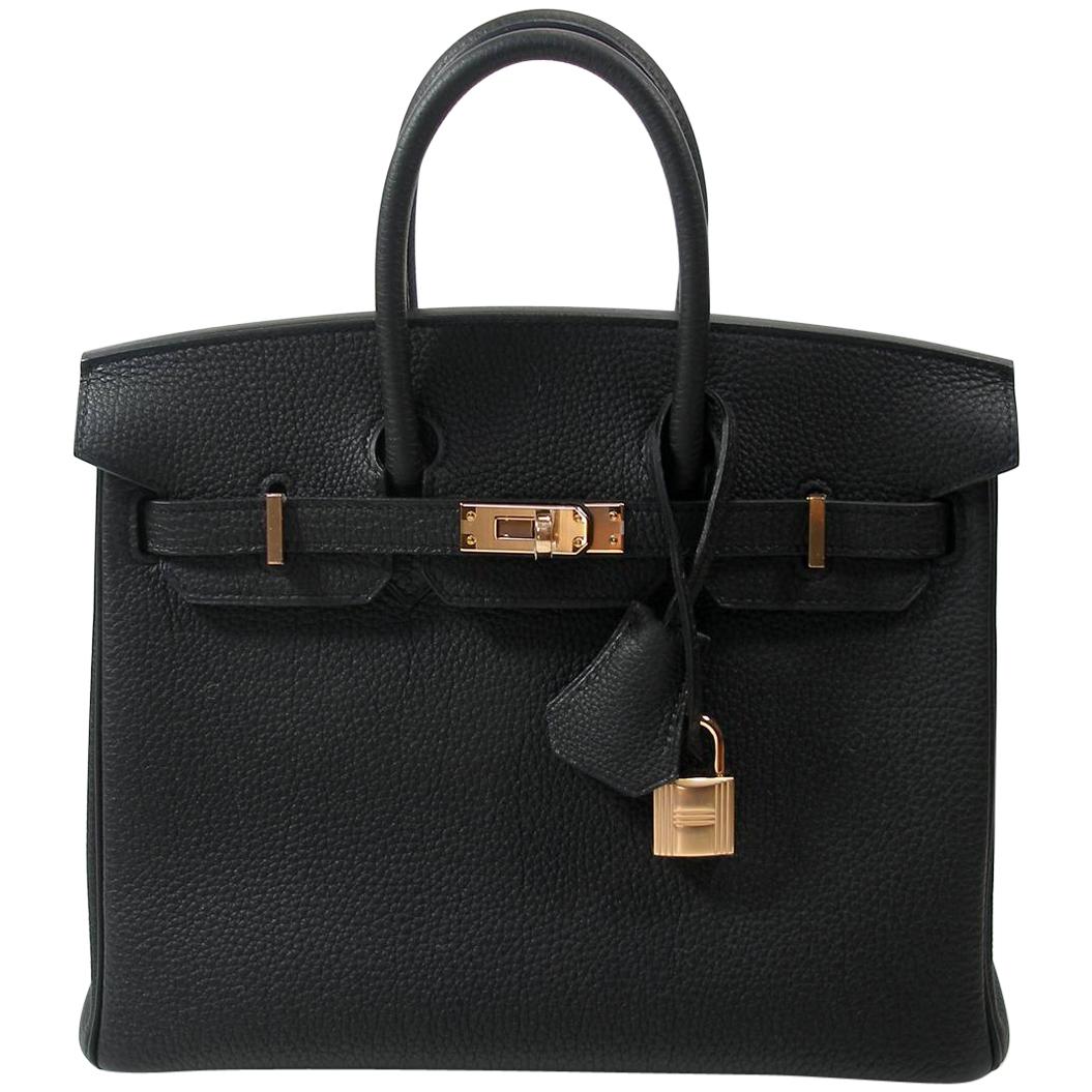 Hermes Birkin 25cm Black Togo Permabrass Hardware Year 2019 / BRAND NEW