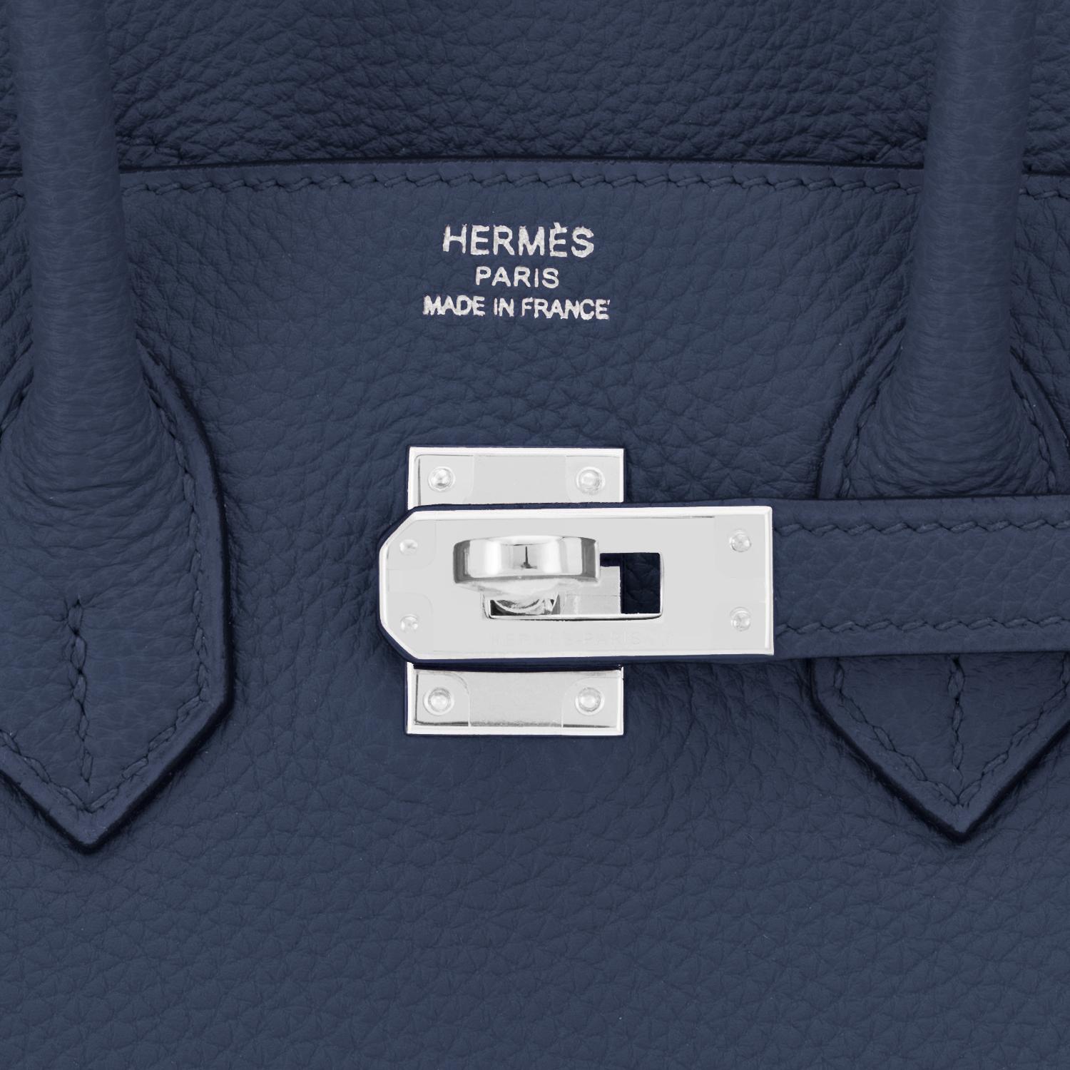 Hermes Birkin 25cm Blue Nuit Navy Bag Z Stamp, 2021 2