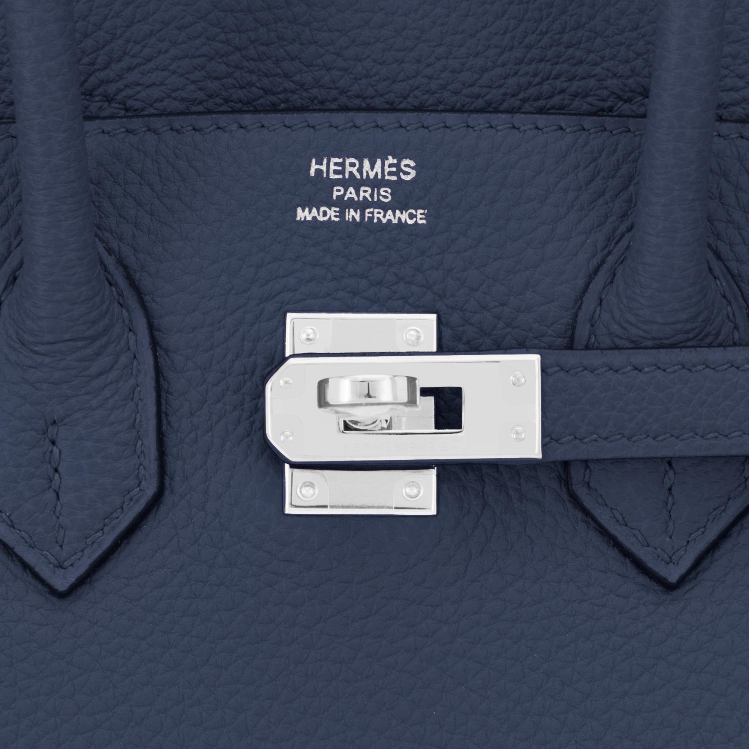 Hermes Birkin 25cm Blue Nuit Navy Bag Z Stamp:: 2021 5