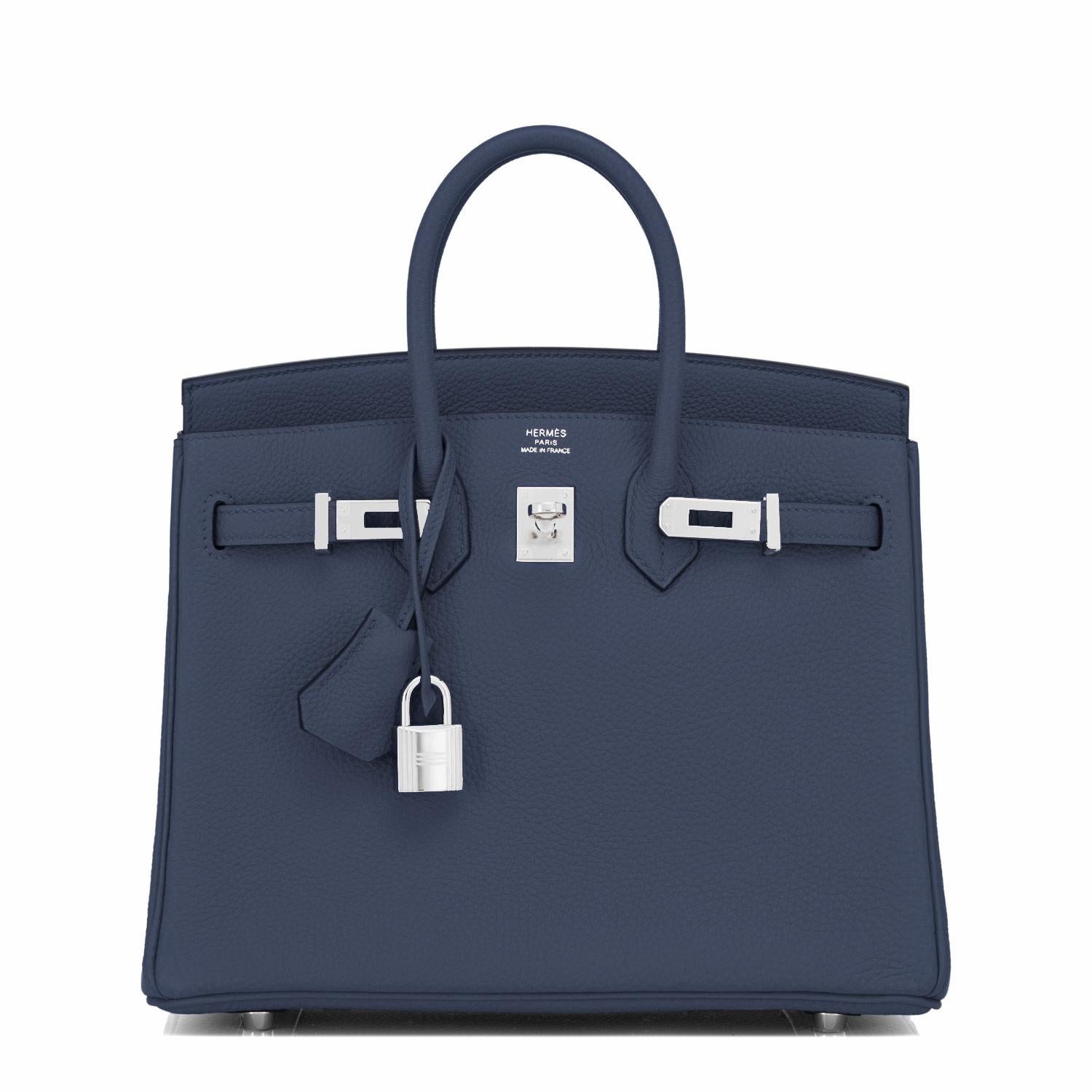 Hermes Birkin 25cm Blue Nuit Navy Bag Z Stamp:: 2021 6