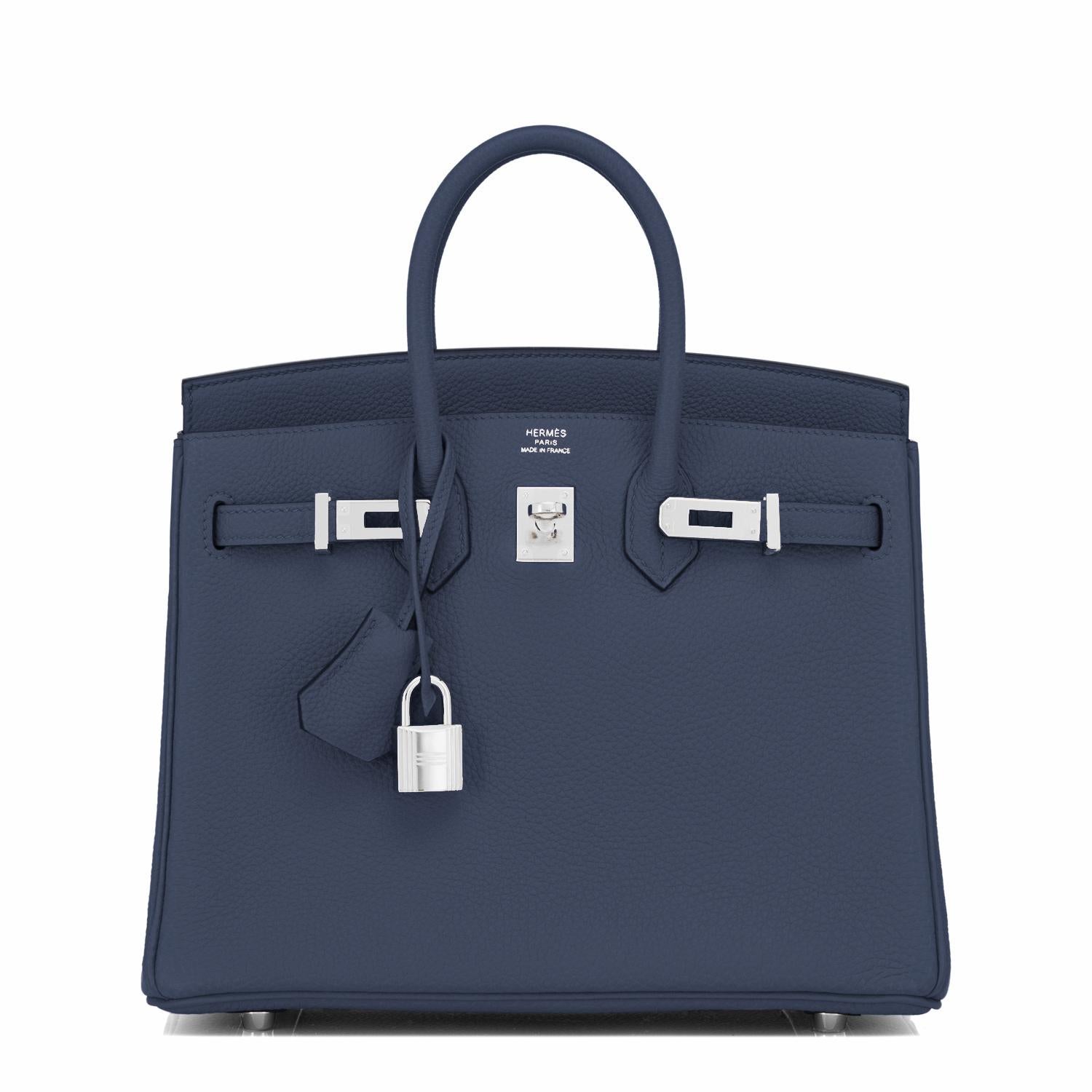 Hermes Birkin 25cm Blue Nuit Navy Bag Z Stamp, 2021 3