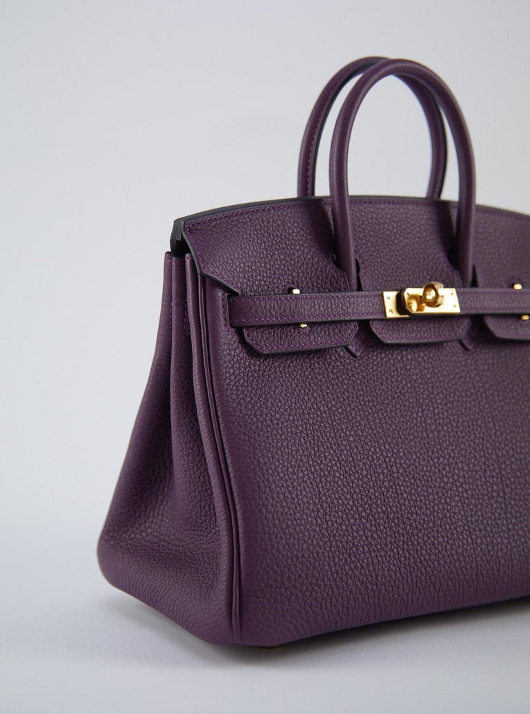 HERMÈS BIRKIN 25CM CASSIS Togo Leather with Gold Hardware For Sale at ...