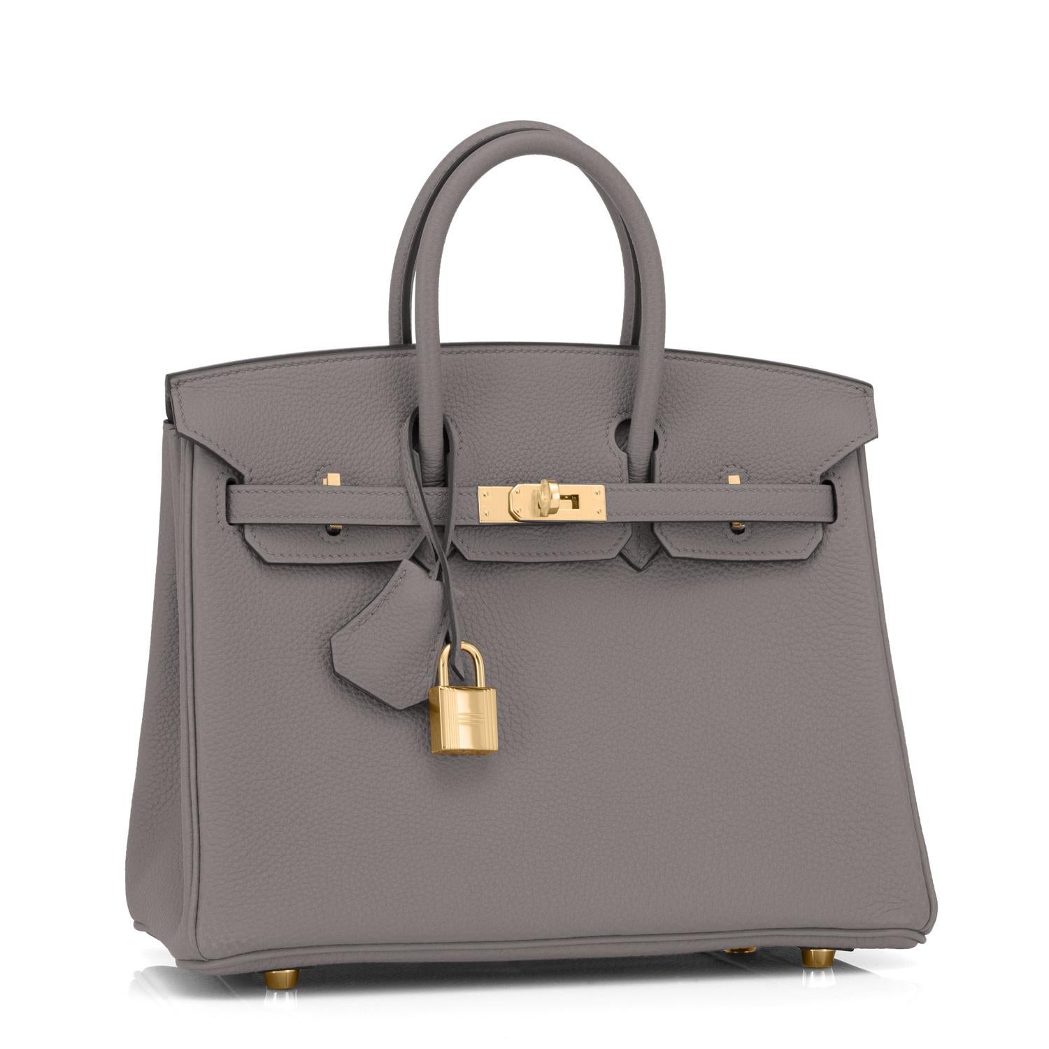 Hermes Birkin 25cm Etain Tin Grey Gold Hardware Bag Z Stamp, 2021
Just purchased from Hermes store; bag bears new interior 2021 Z Stamp.
Brand New in Box. Store fresh. Pristine Condition (with plastic on hardware)
Perfect gift! Comes with keys,
