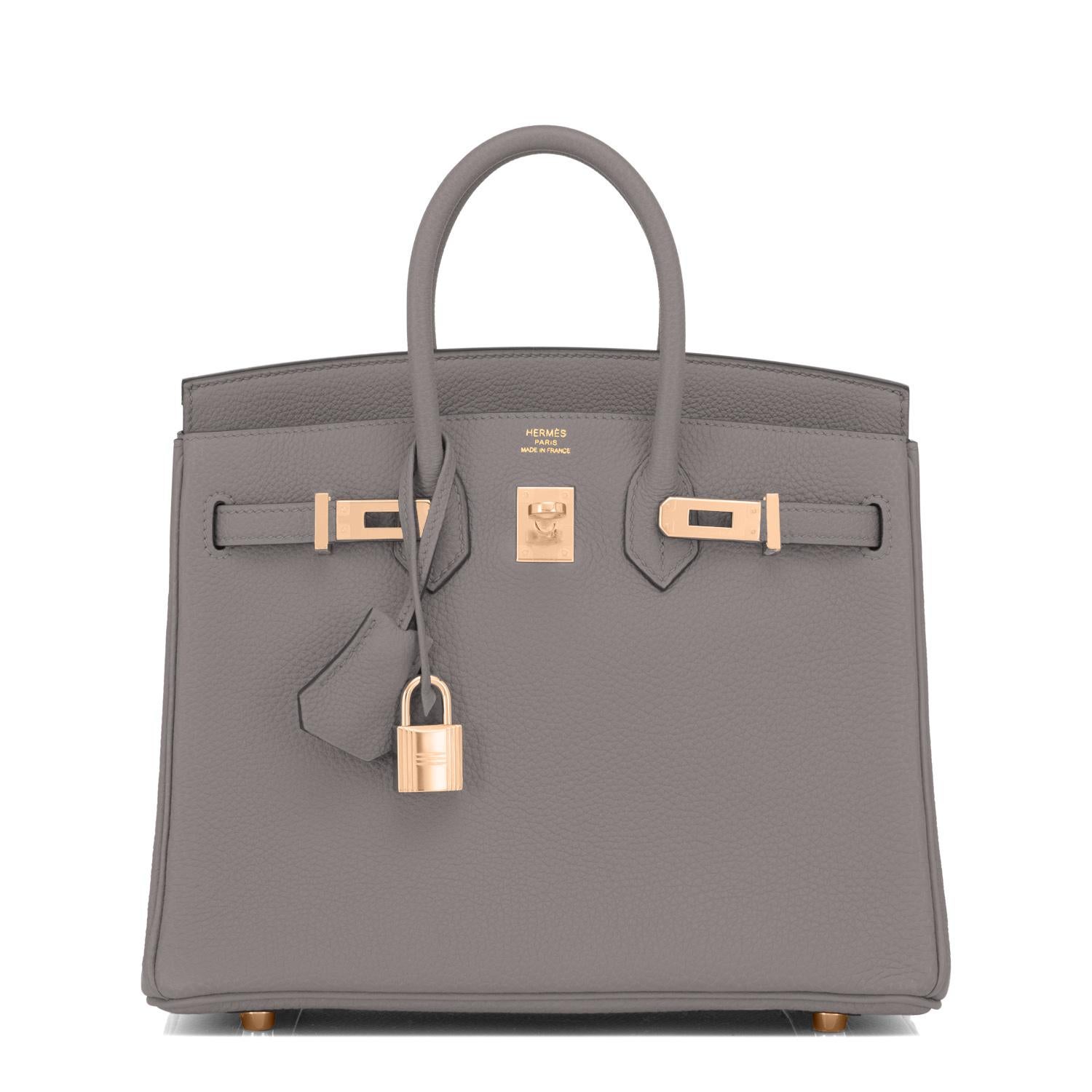 hermes birkin 25 etain rose gold