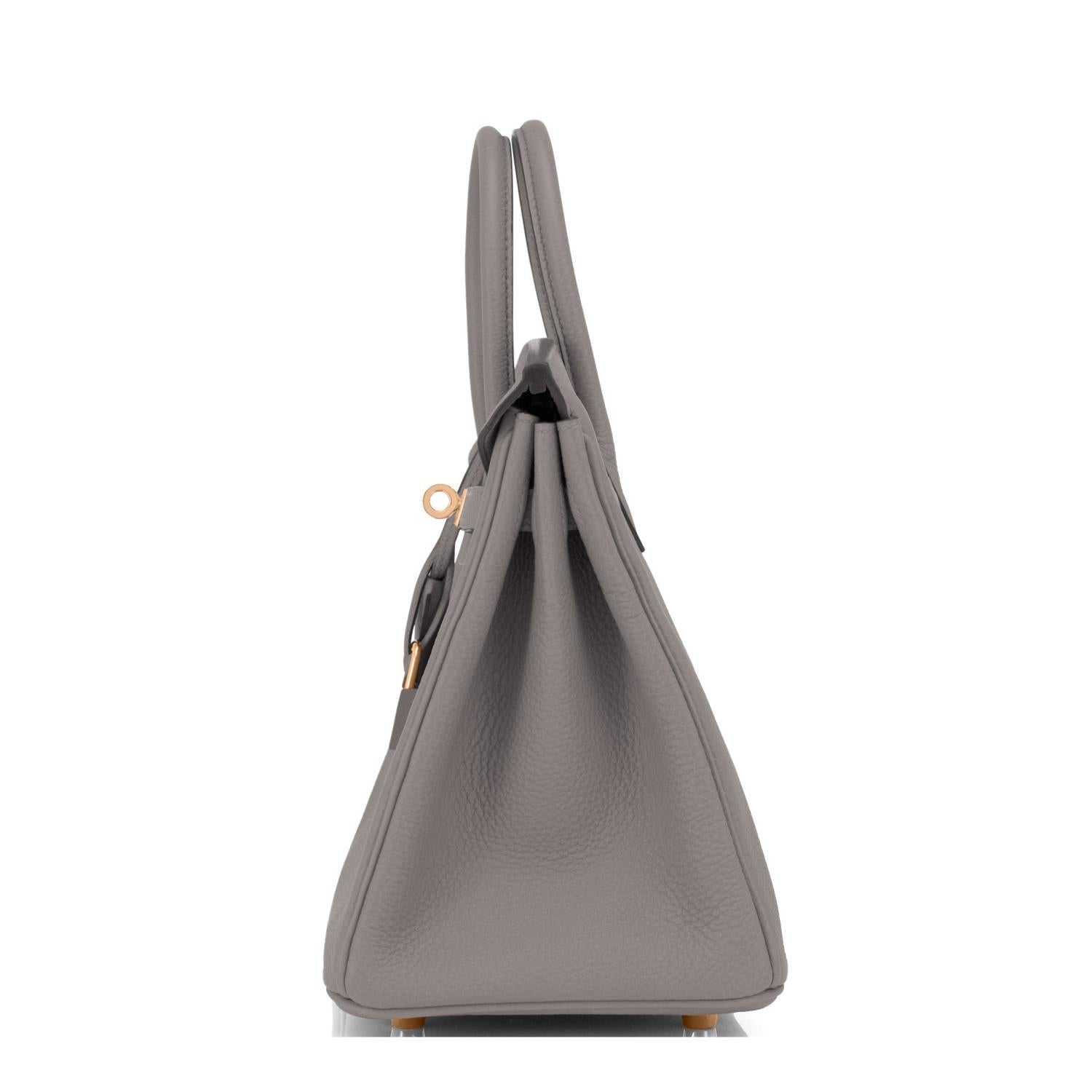 Hermès Birkin 25cm Etain Zinngraue Roségold Hardware Tasche Y Stempel, 2020 1