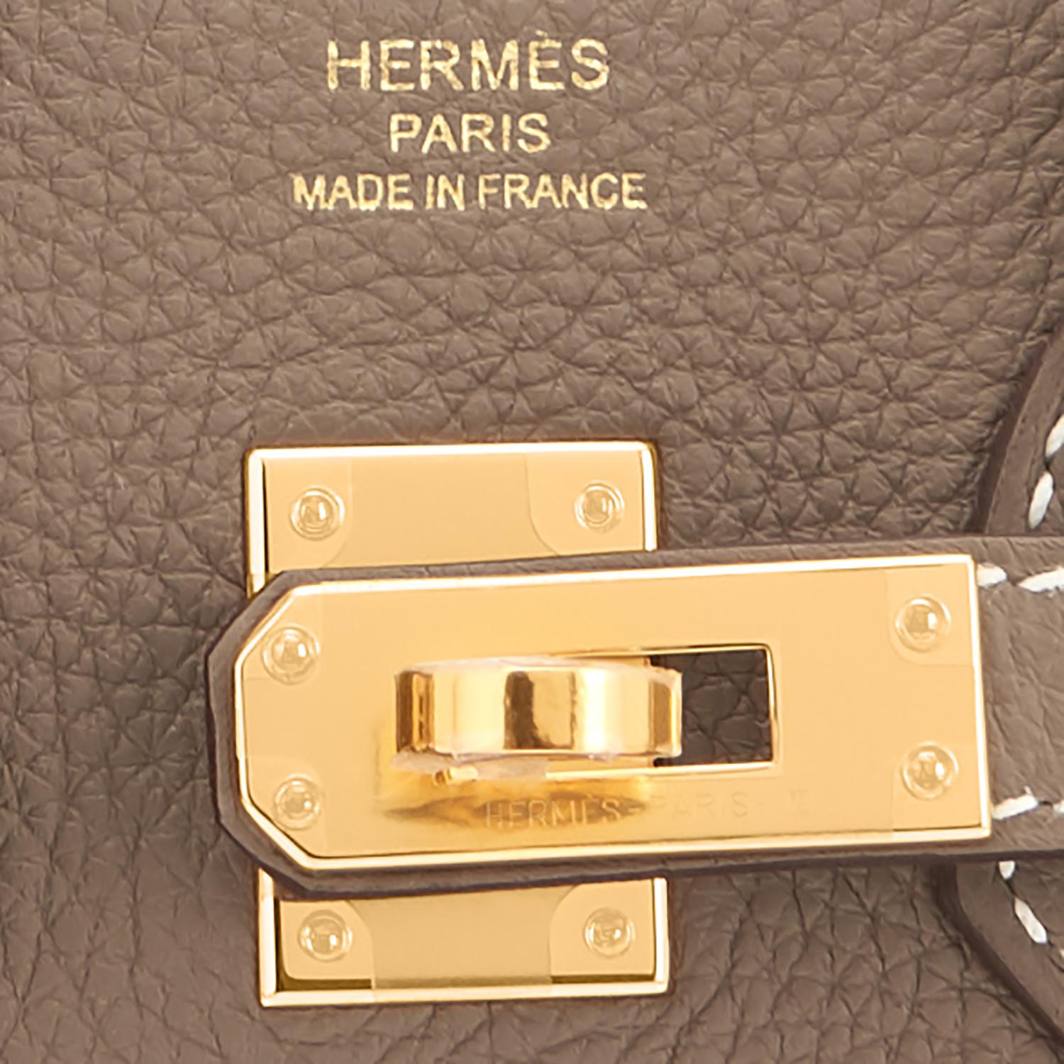 Hermes Birkin 25cm Etoupe Taupe Togo Gold Hardware Tasche Y Stempel:: 2020 6