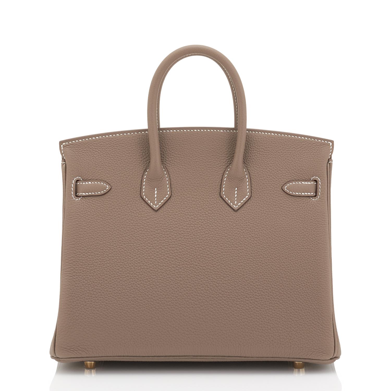 Hermes Birkin 25cm Etoupe Taupe Togo Gold Hardware Bag Y Stamp, 2020 In New Condition In New York, NY