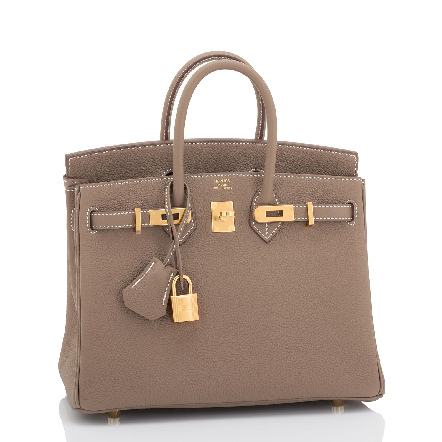  Hermes Birkin 25cm Etoupe Taupe Togo Gold Hardware Bag Y Stamp:: 2020 Unisexe 