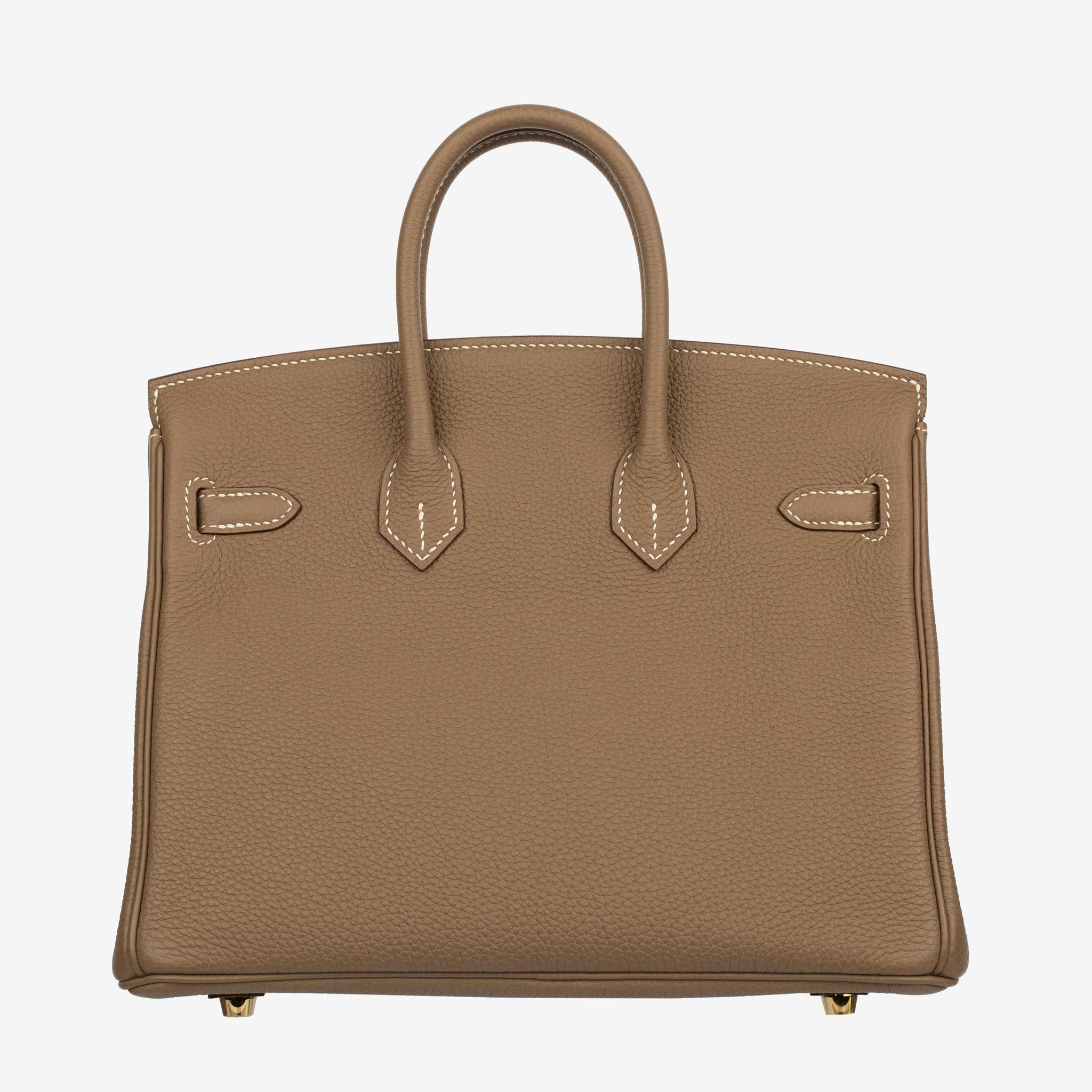 Hermes Birkin 25cm Etoupe Togo Pelle Hardware Oro In condizioni Nuovo in vendita a Sydney, New South Wales