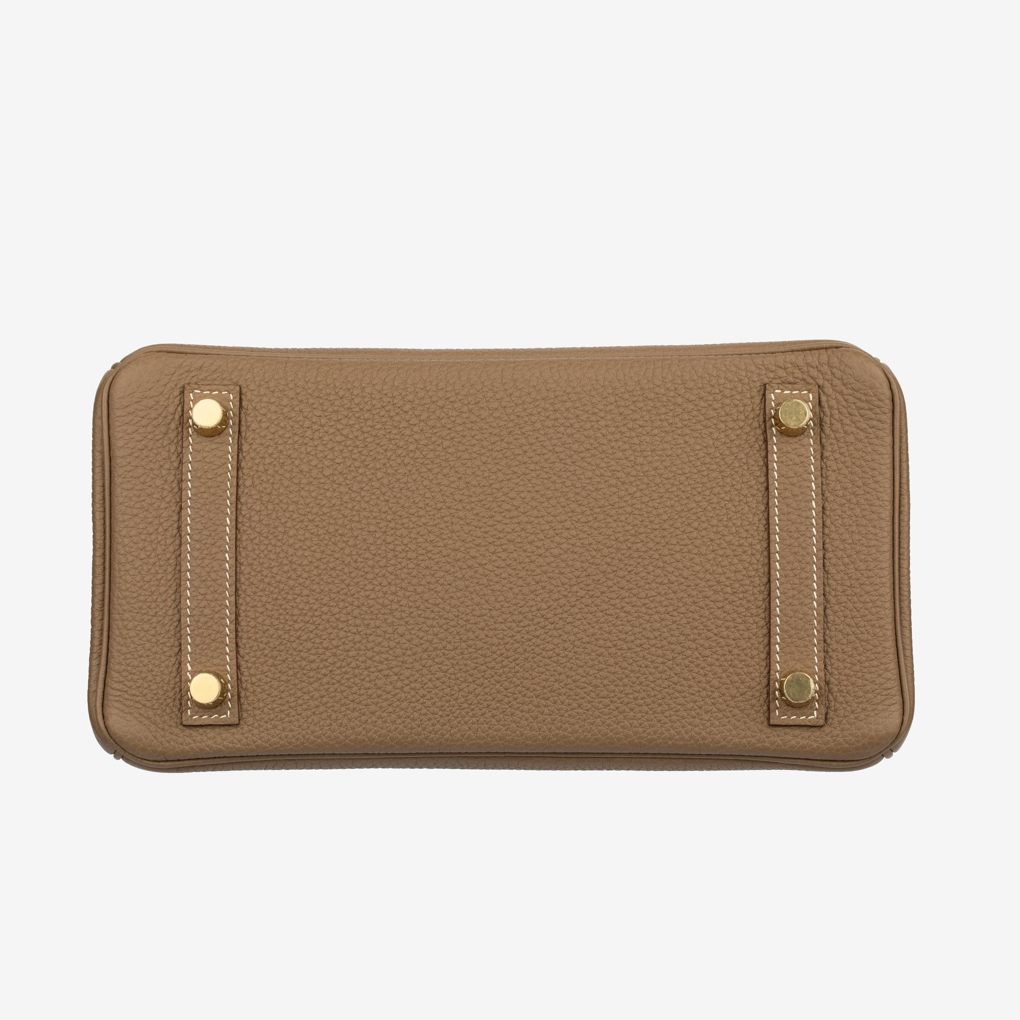 da uomo o donna Hermes Birkin 25cm Etoupe Togo Pelle Hardware Oro in vendita