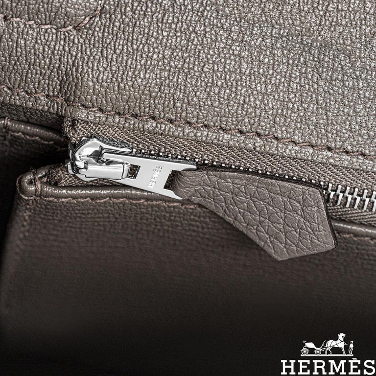 Gloss - Hermes birkin 25 8F etain Togo rghw Hermes birkin 25 瓷器灰玫瑰金扣