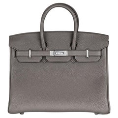 Hermés Birkin 25cm Gris Etain Veau Togo PHW