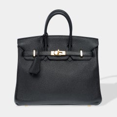 Hermes Birkin 25cm handbag in Black Togo Calf leather, GHW