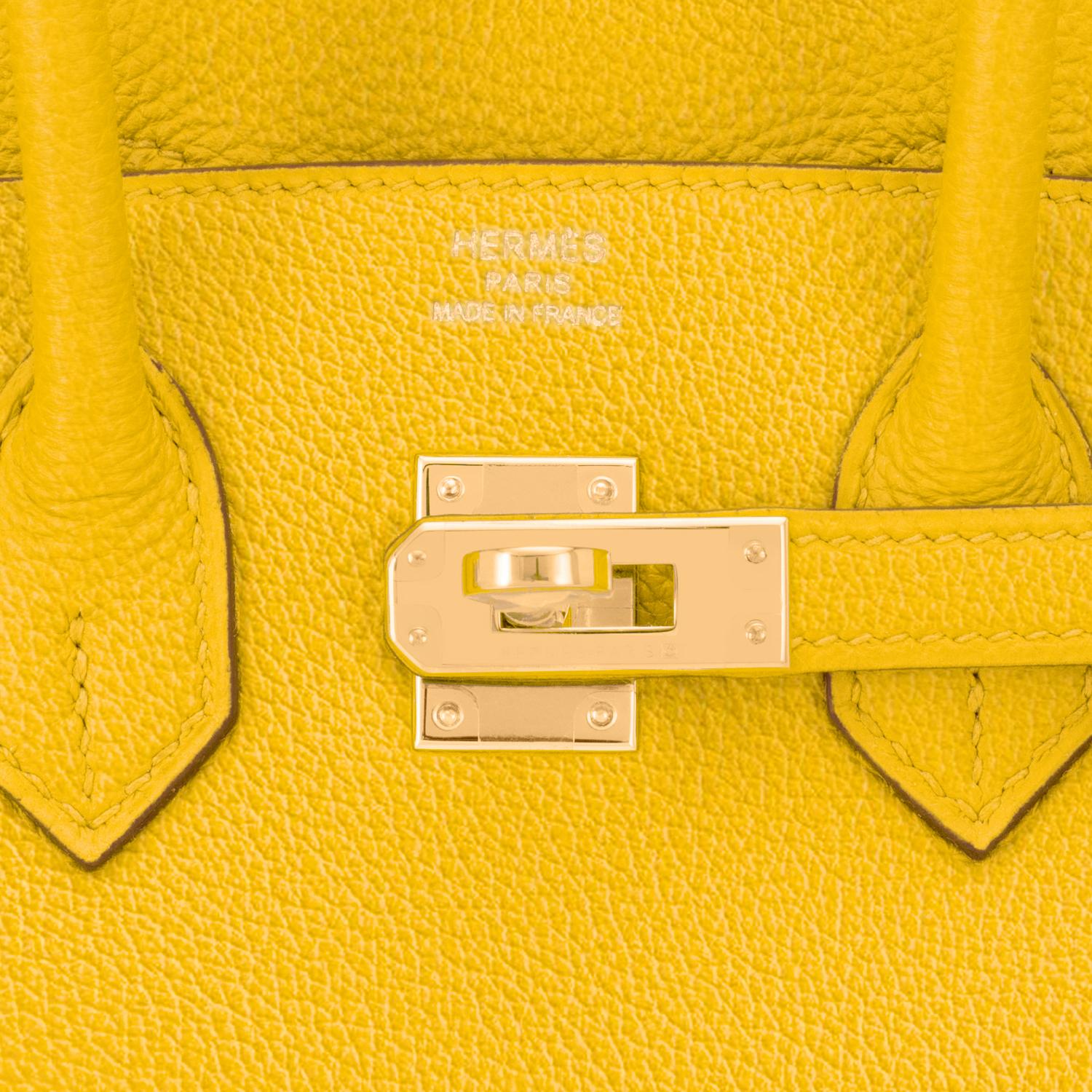 Hermes Birkin 25cm Jaune de Naples Gold Hardware Yellow Bag NEW 4