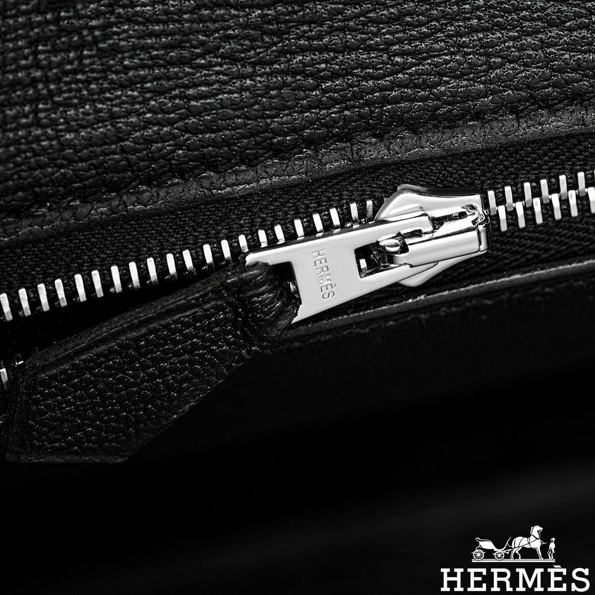 Hermès Birkin 25cm Noir Lezard Niloticus Lisse PHW For Sale 2