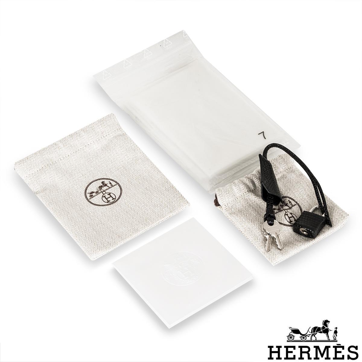 Hermès Birkin 25cm Noir Lezard Niloticus Lisse PHW For Sale 5