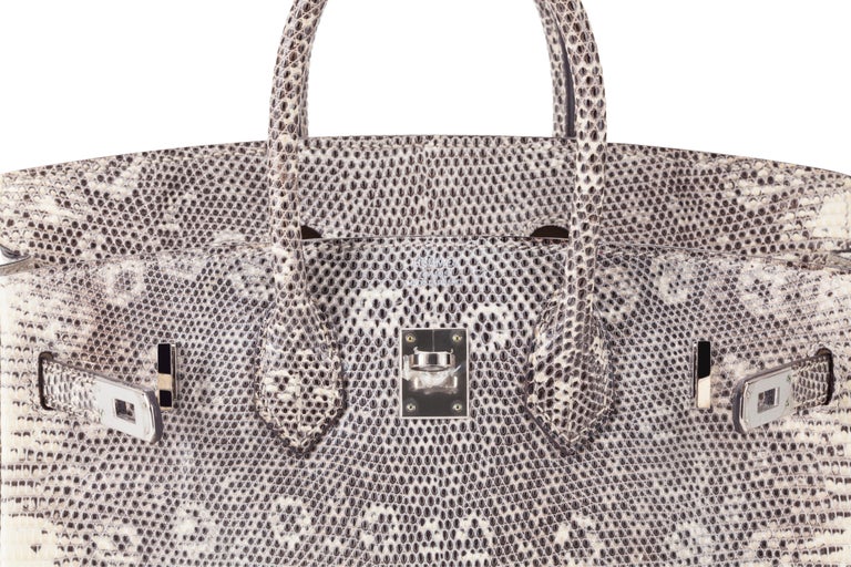 Sold at Auction: HERMES BIRKIN 25 IN OMBRE LIZARD WITH PALLADIUM