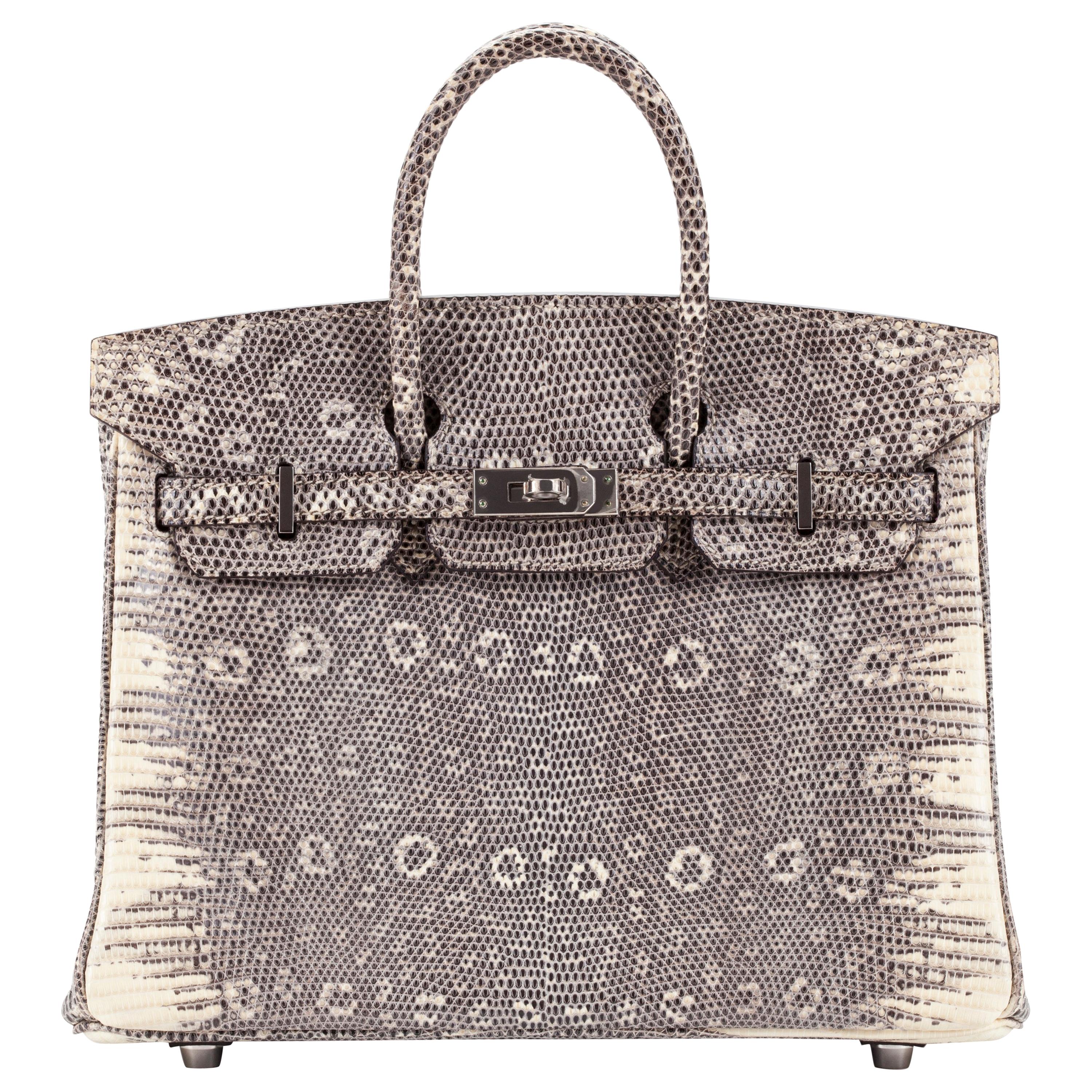 Hermès Birkin 25 Mykonos Lizard Palladium Hardware