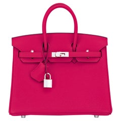 Hermes Birkin 25cm Rose Mexico Togo Pink Palladium Hardware Z Stamp, 2021