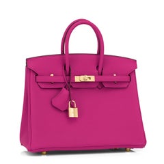 Hermes Birkin 25cm Rose Pourpre Togo Pink Gold Hardware Y Stamp, 2020