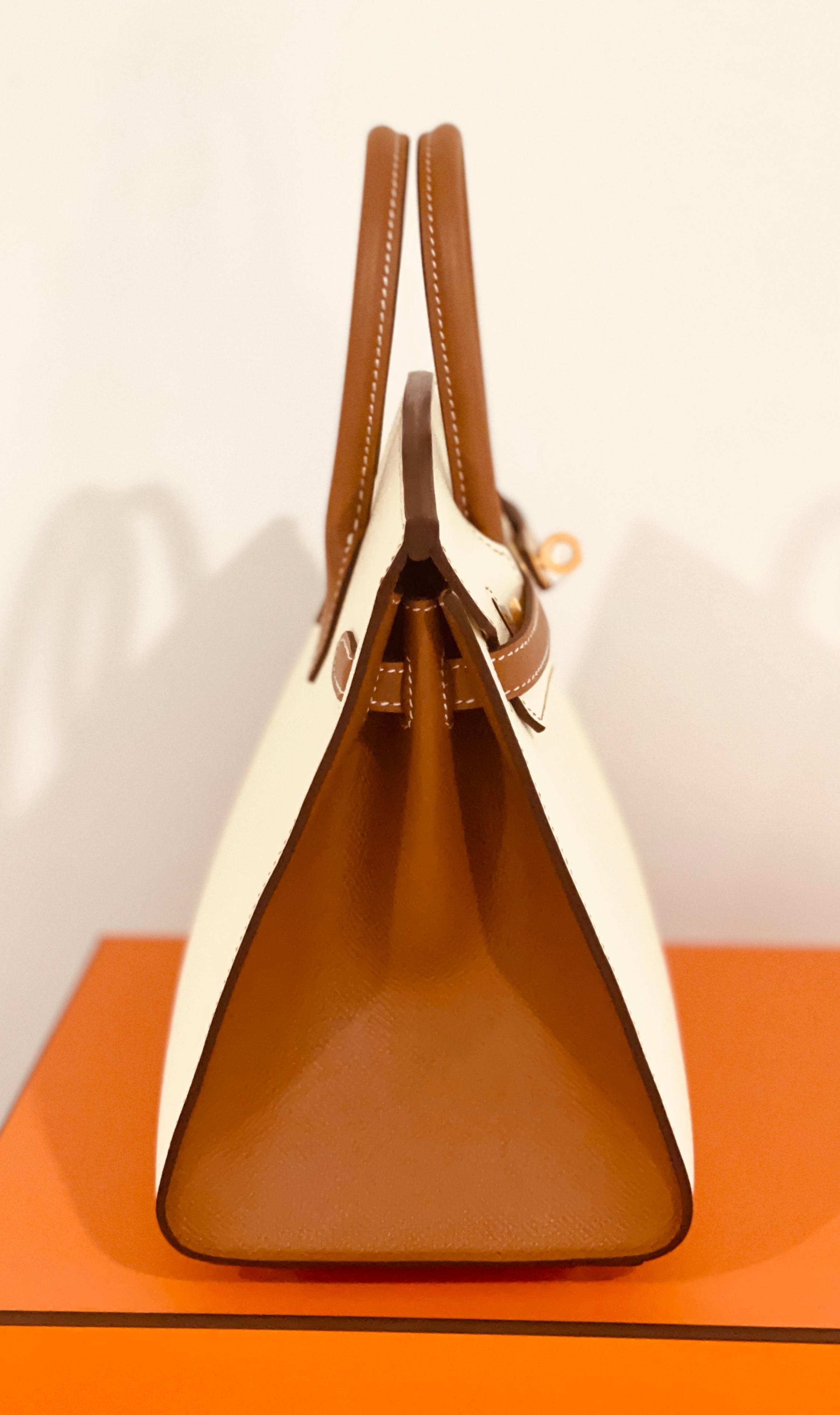 Hermes Birkin 25cm Sellier Nata Gold Epsom Brushed Gold 2