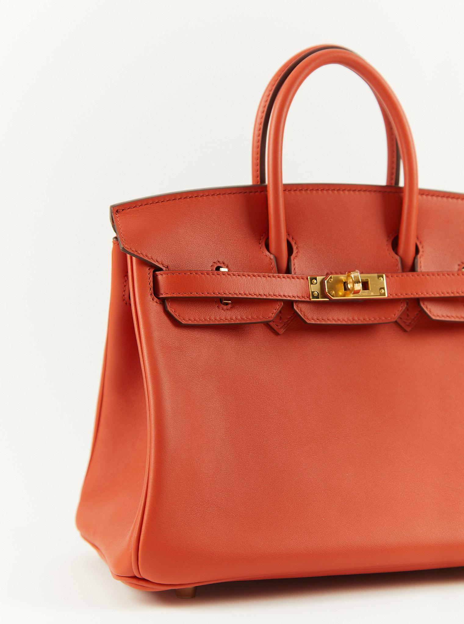 HERMÈS BIRKIN 25CM TERRE BATTUE Swift Leather with Gold Hardware In Excellent Condition For Sale In London, GB