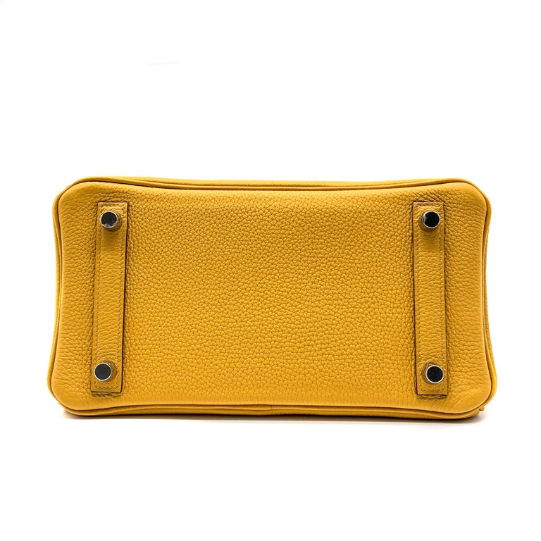 Hermes Birkin Bag 25cm Jaune Amber Touch Crocodile Limited Edition