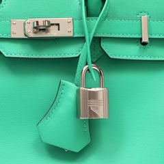 Hermès Birkin 25cm Vert Menthe Swift w/Palladium Hardware