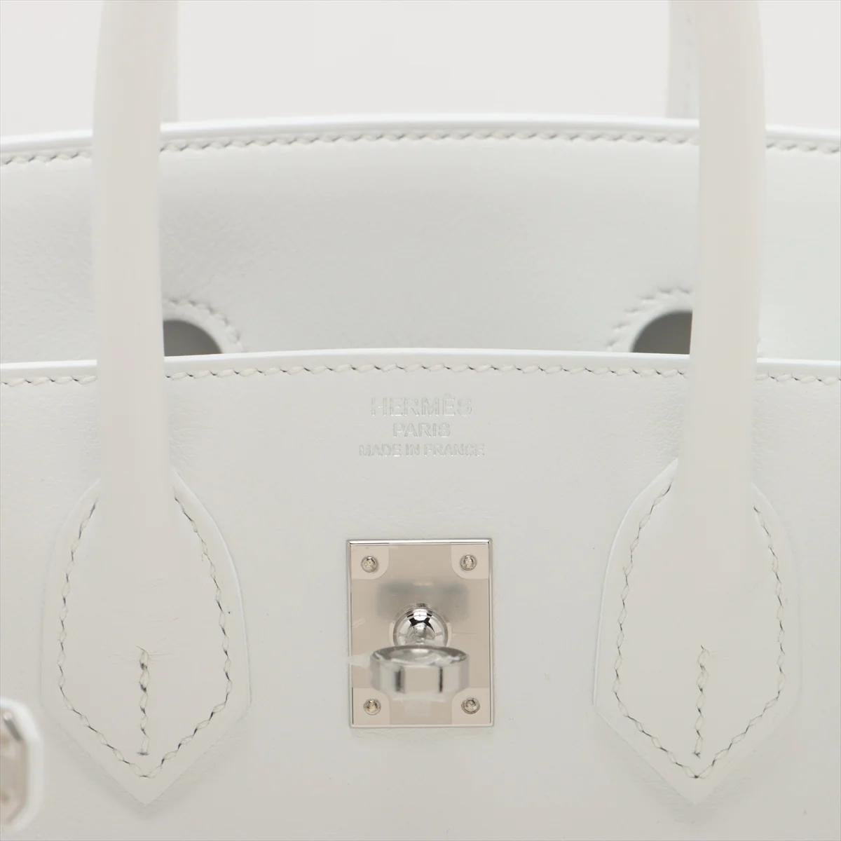 Hermes Birkin 25cm White Swift Leather Palladium Hardware In New Condition For Sale In Sydney, New South Wales