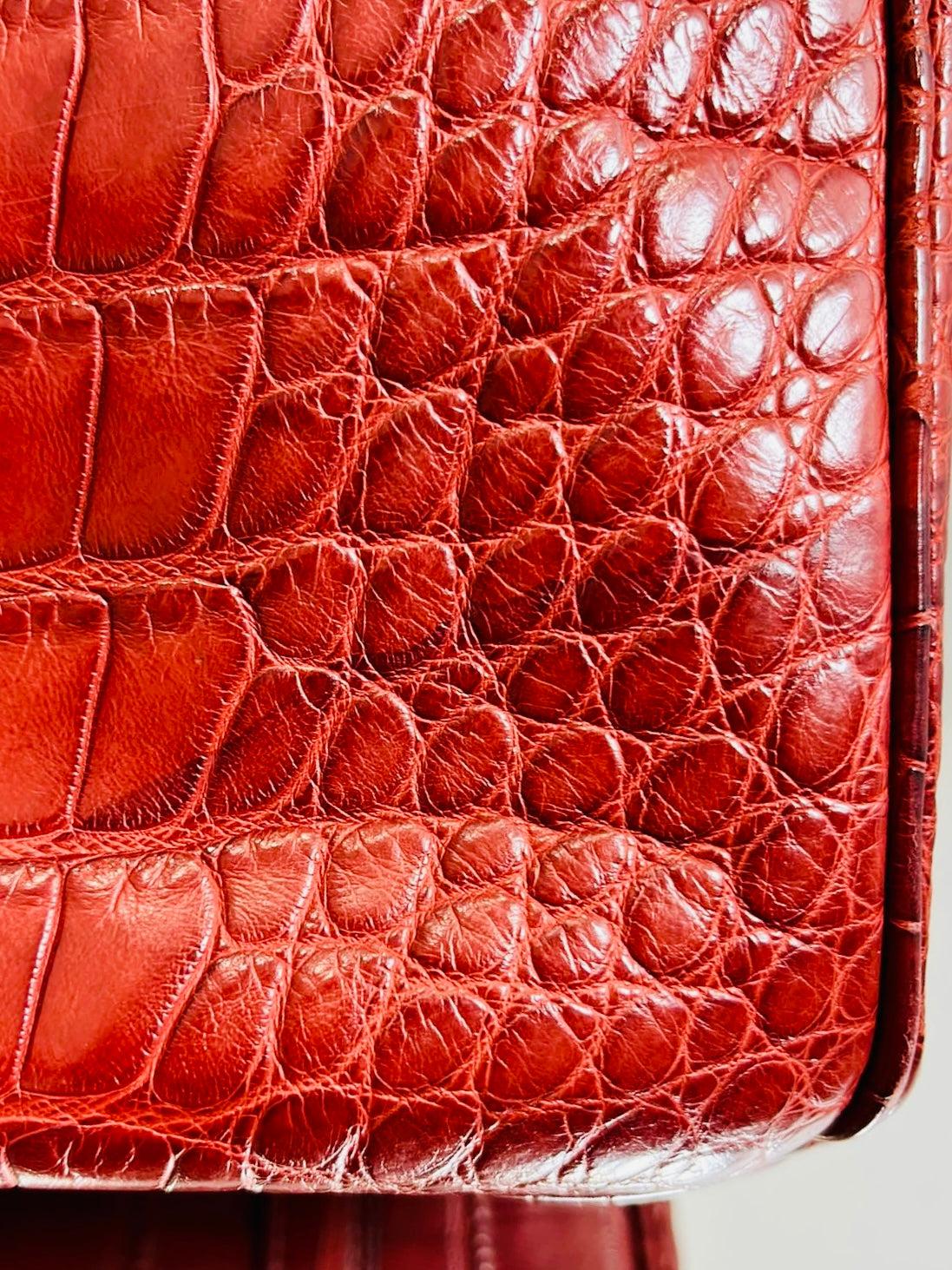 Hermes Birkin 30 Alligator Mississippiensis Skin Handbag For Sale 7