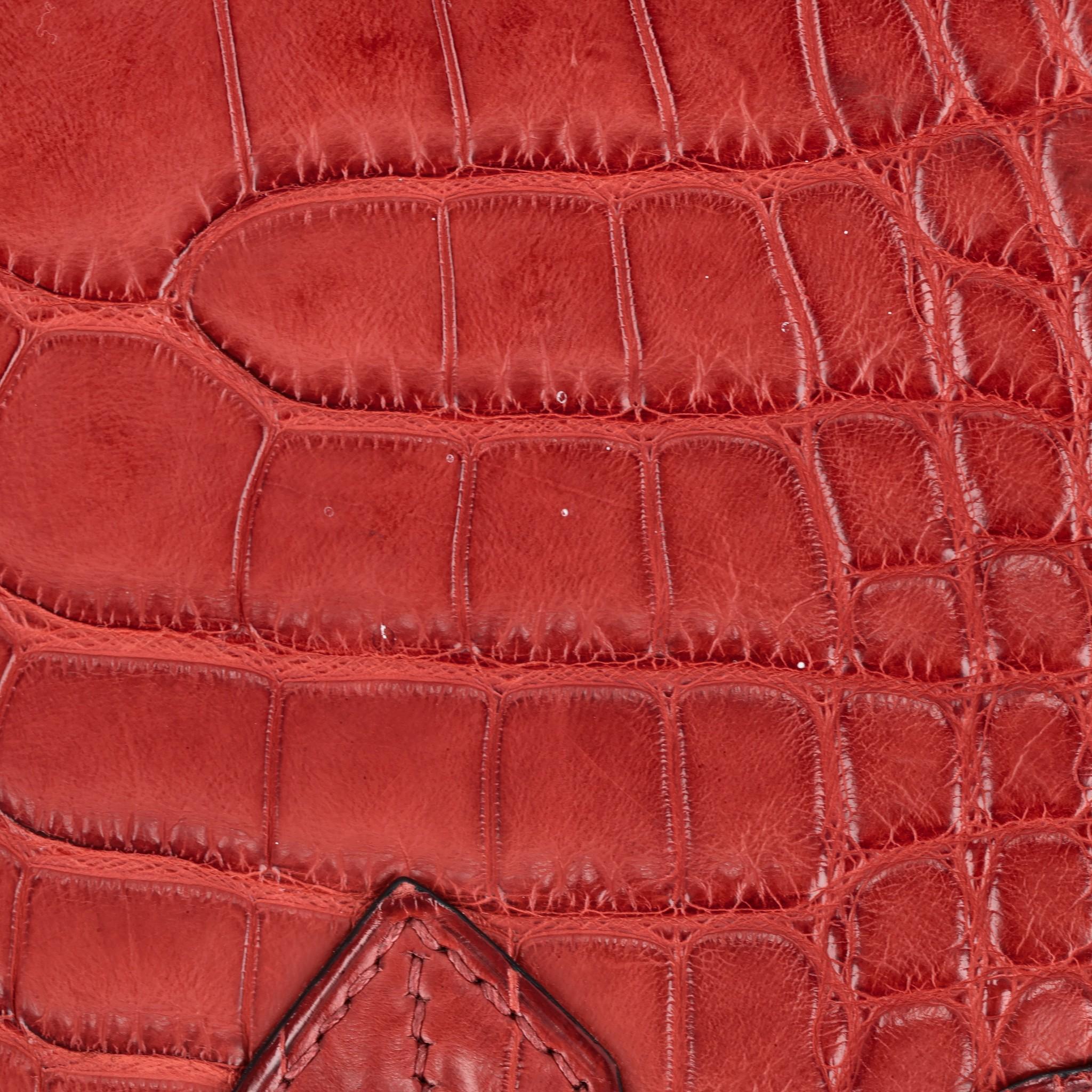 Hermes Birkin 30 Alligator Mississippiensis Skin Handbag For Sale 8
