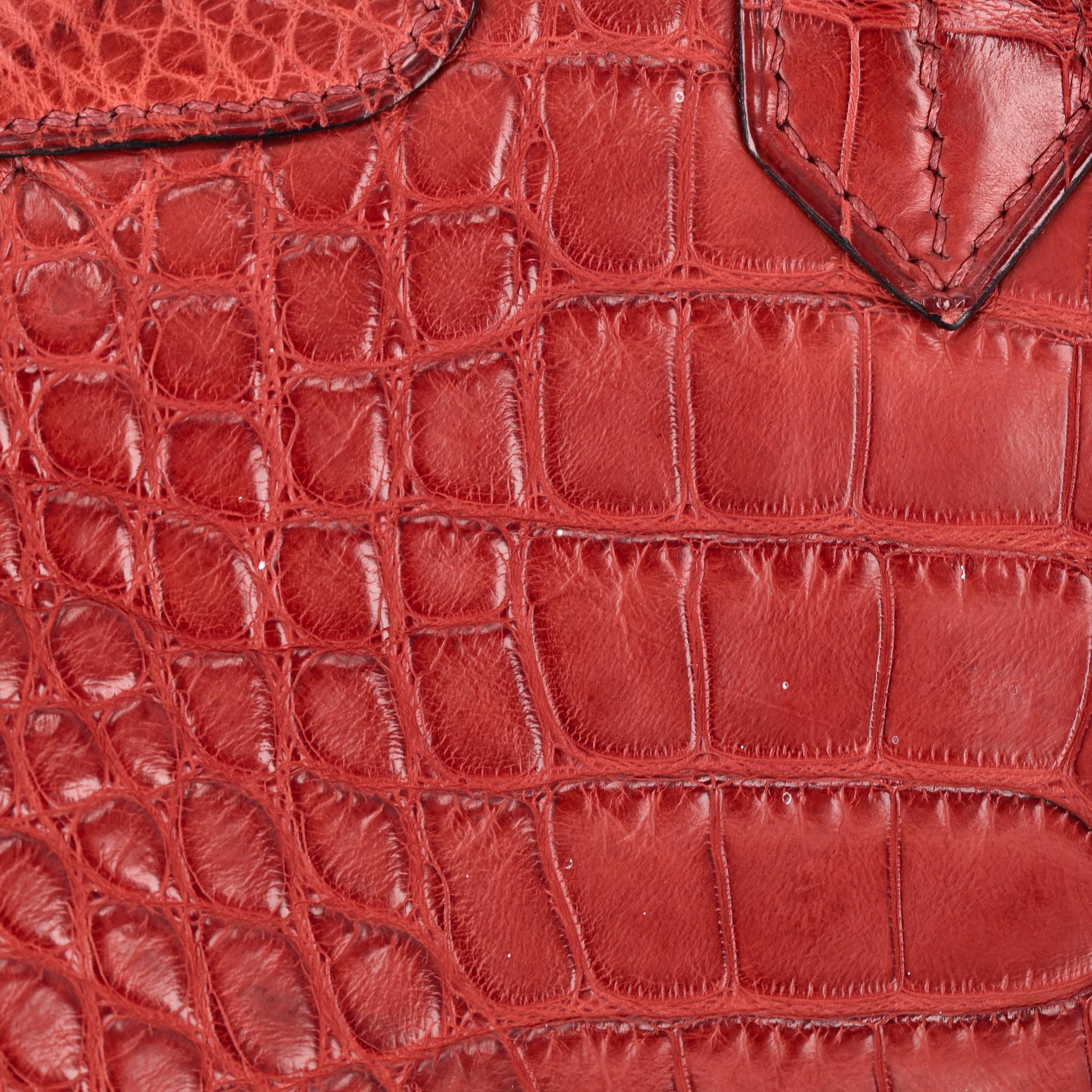 Hermes Birkin 30 Alligator Mississippiensis Skin Handbag For Sale 9