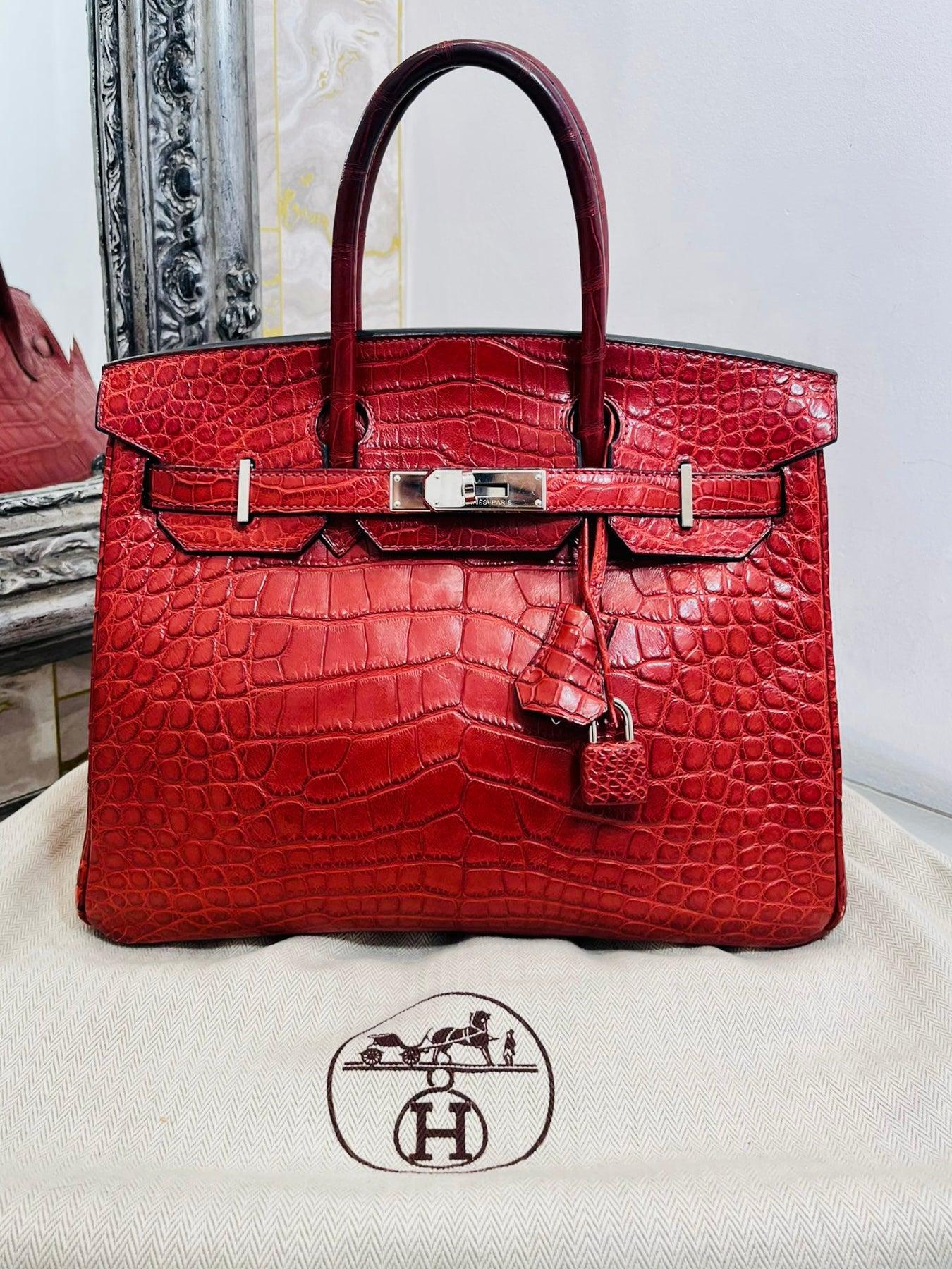 Hermes Birkin 30 Alligator Mississippiensis Skin Handbag For Sale 1