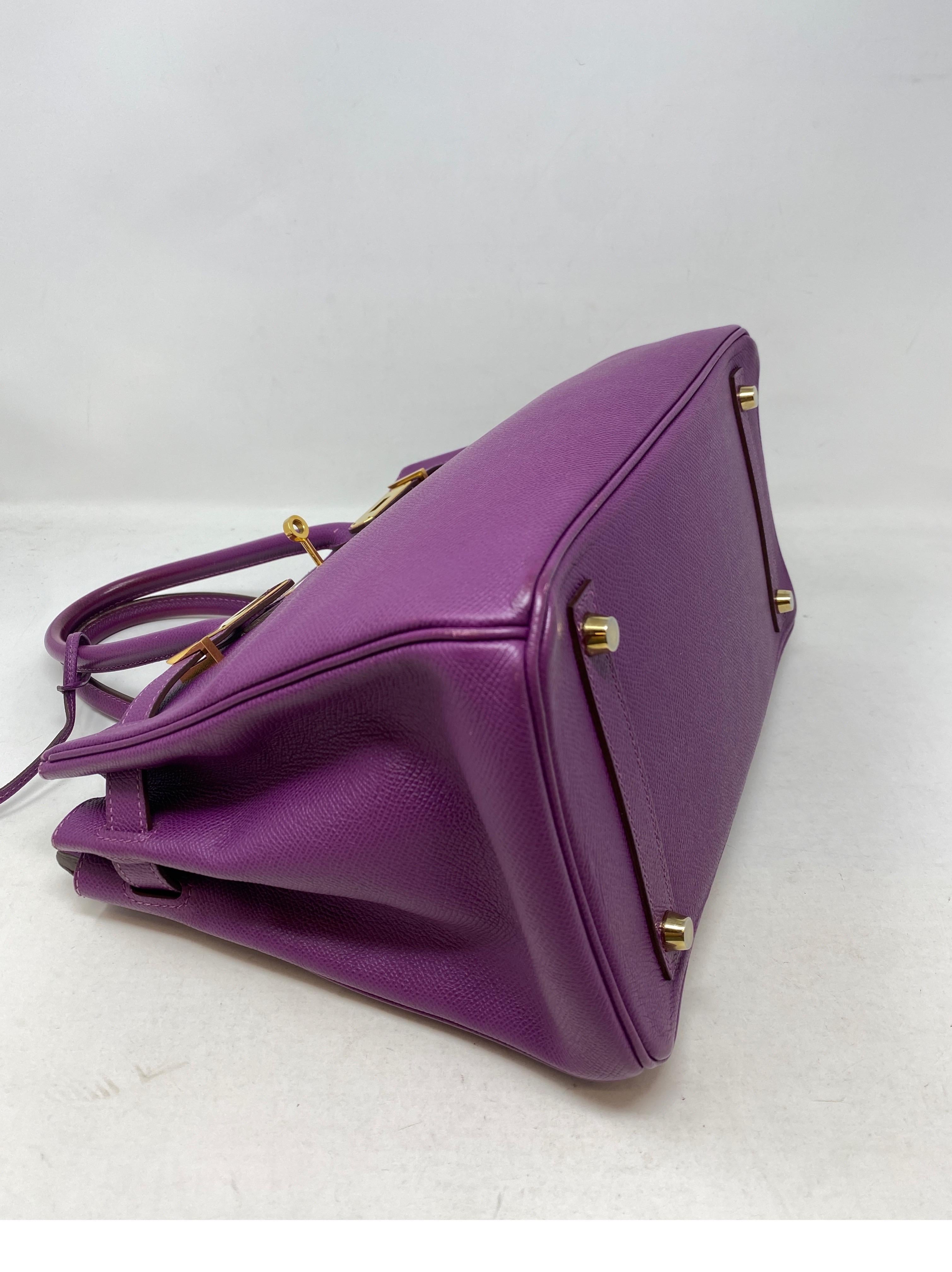 Hermes Birkin 30 Anemone Bag In Good Condition In Athens, GA