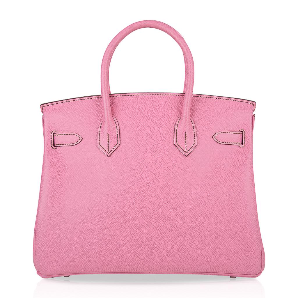Hermes Birkin 30 Bag 5P Pink Epsom Palladium Hardware 2
