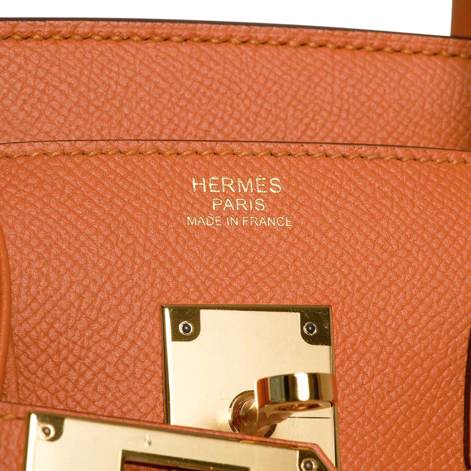 Women's Hermes Birkin 30 Bag Abricot Gold Hardware Epsom Leather New w/ Box