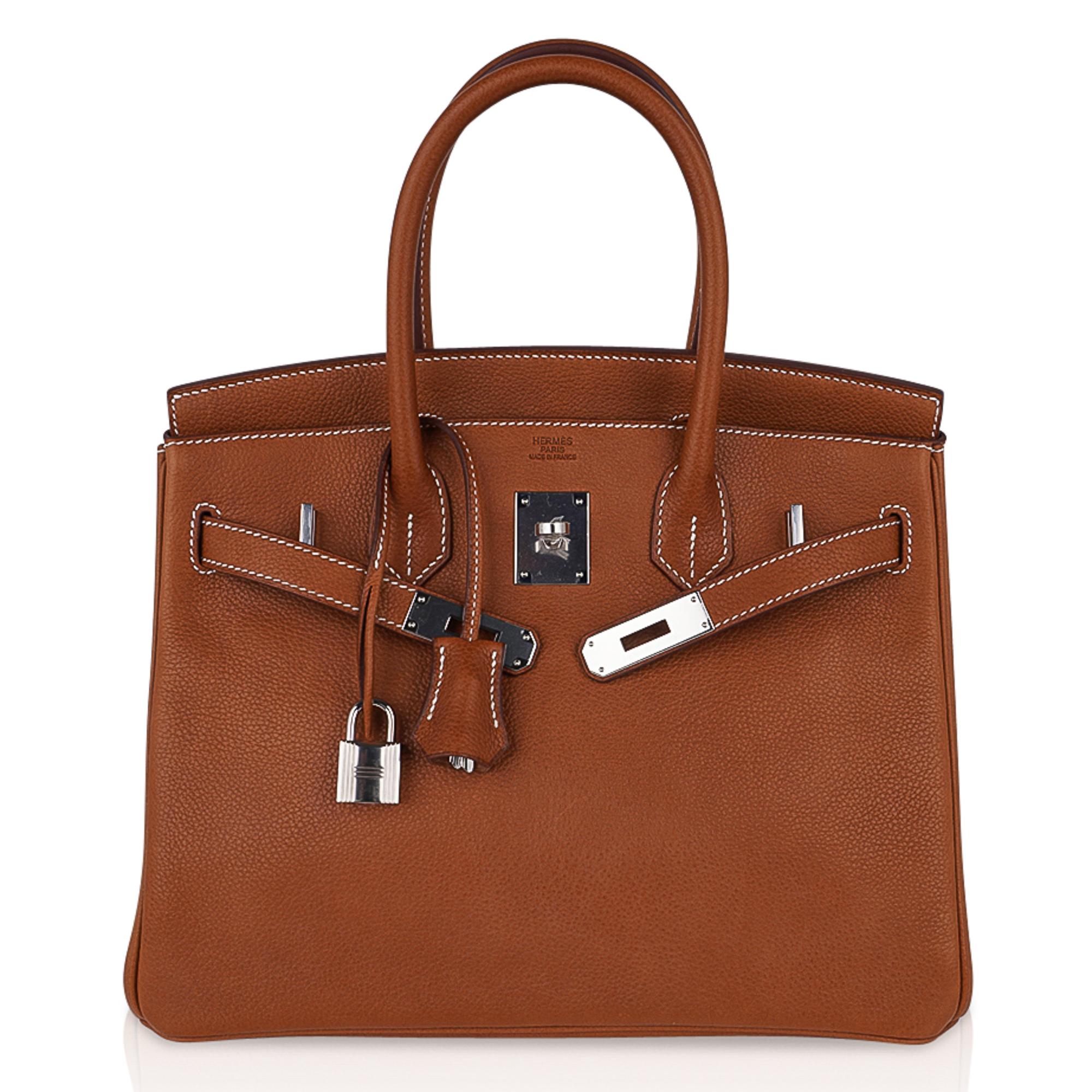 Women's Hermes Birkin 30 Bag Barenia Faubourg Palladium Hardware  