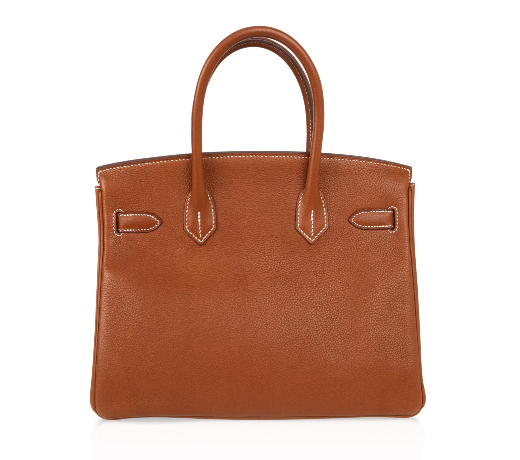 Hermes Birkin 30 Bag Barenia Faubourg Palladium Hardware   1