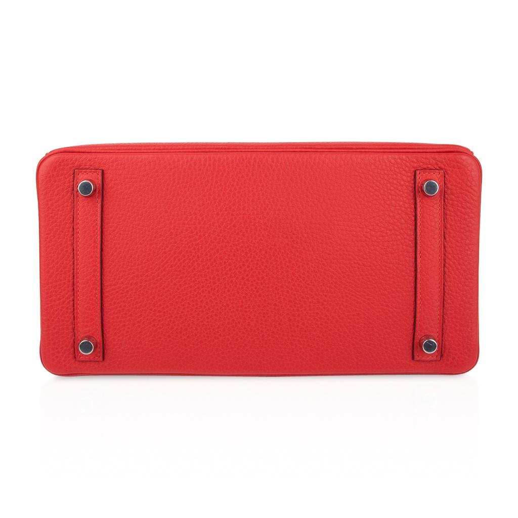 Hermes Birkin 30 Bag Bi-Color Rouge Tomate Natural Sable Togo Palladium 4