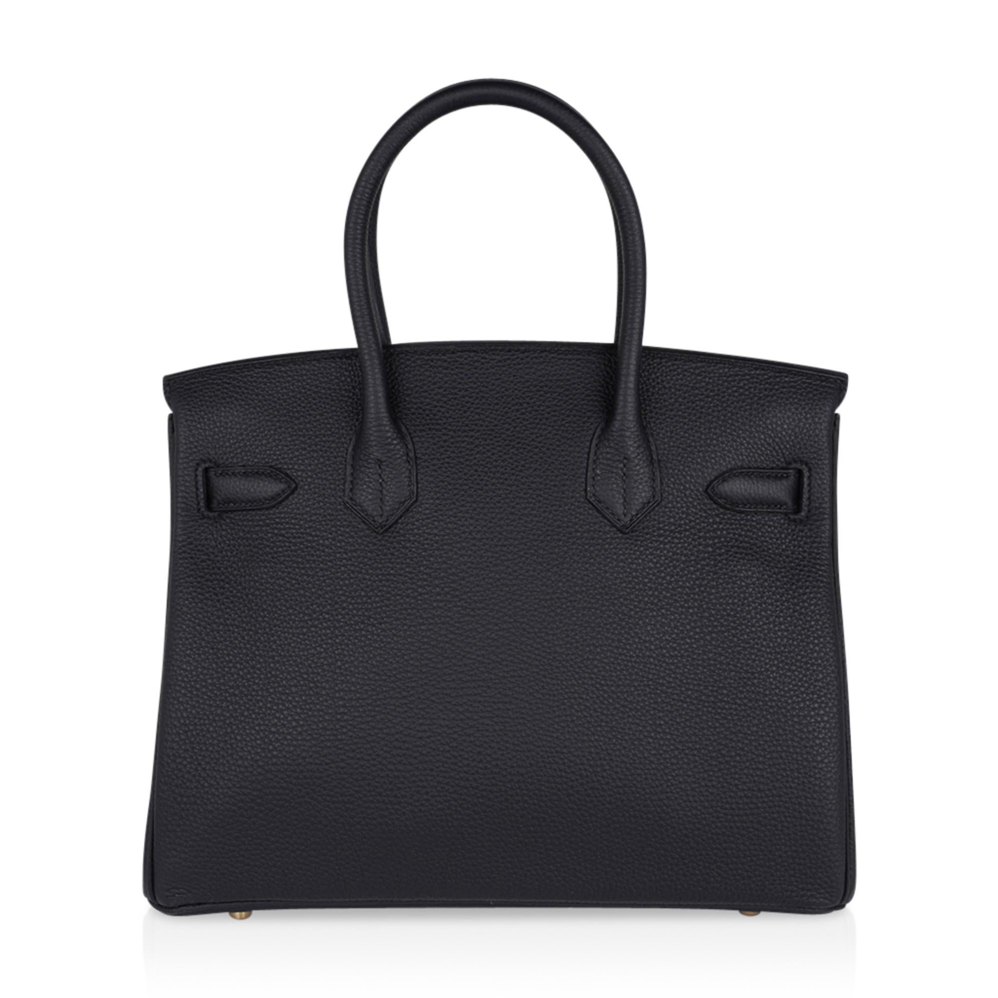 Hermes Birkin 30 Bag Black Gold Hardware Togo Leather For Sale at ...