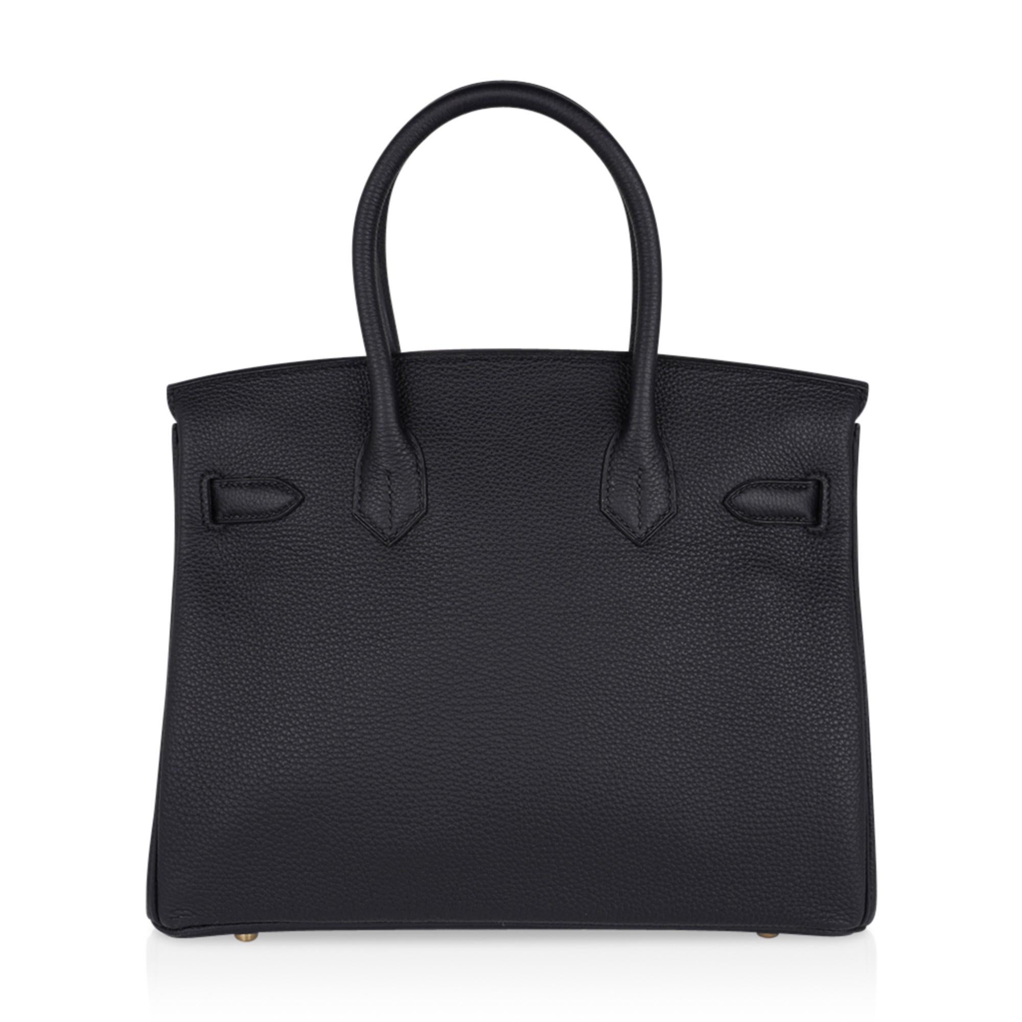 Hermes Birkin 30 Bag Black Gold Hardware Togo Leather 1