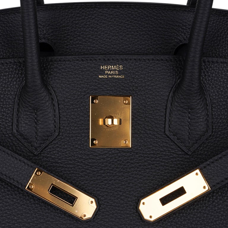 Hermes Birkin 30 Bag Black Gold Hardware Togo Leather For Sale at 1stDibs
