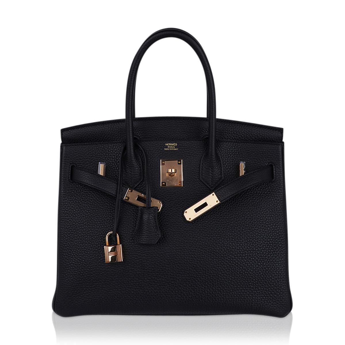 black and rose gold bag