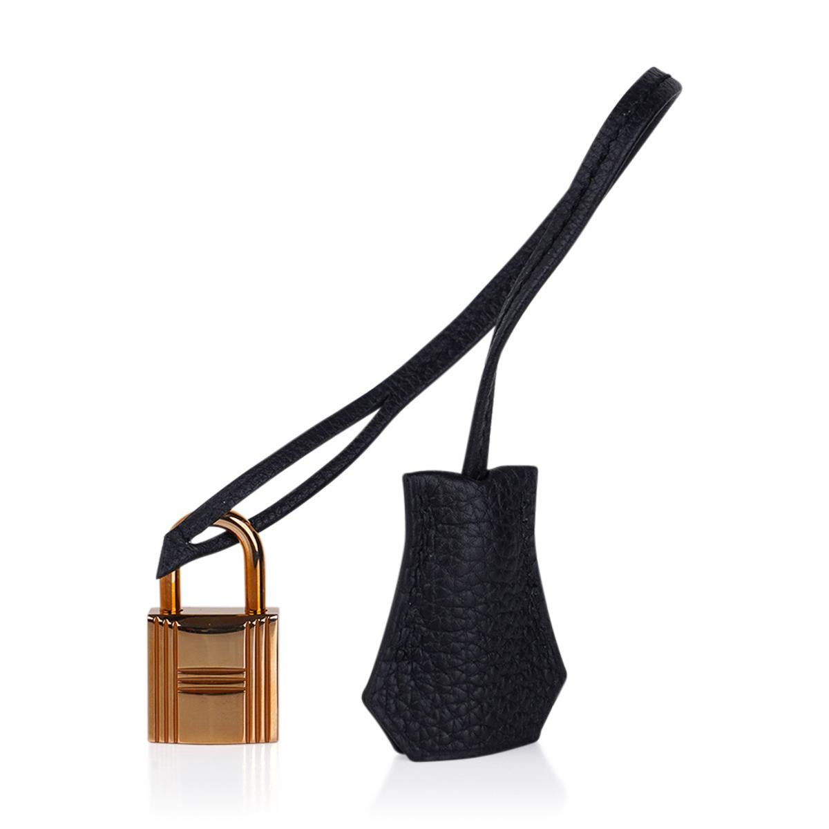 Women's Hermes Birkin 30 Bag Black Rose Gold Hardware Togo Leather