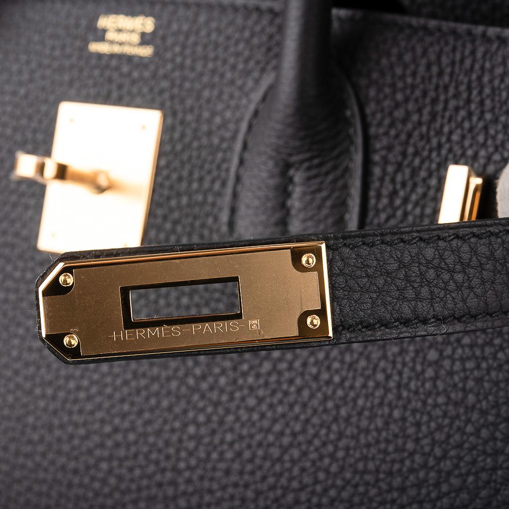 Hermes Birkin 30 Bag Black Togo Gold Hardware  4