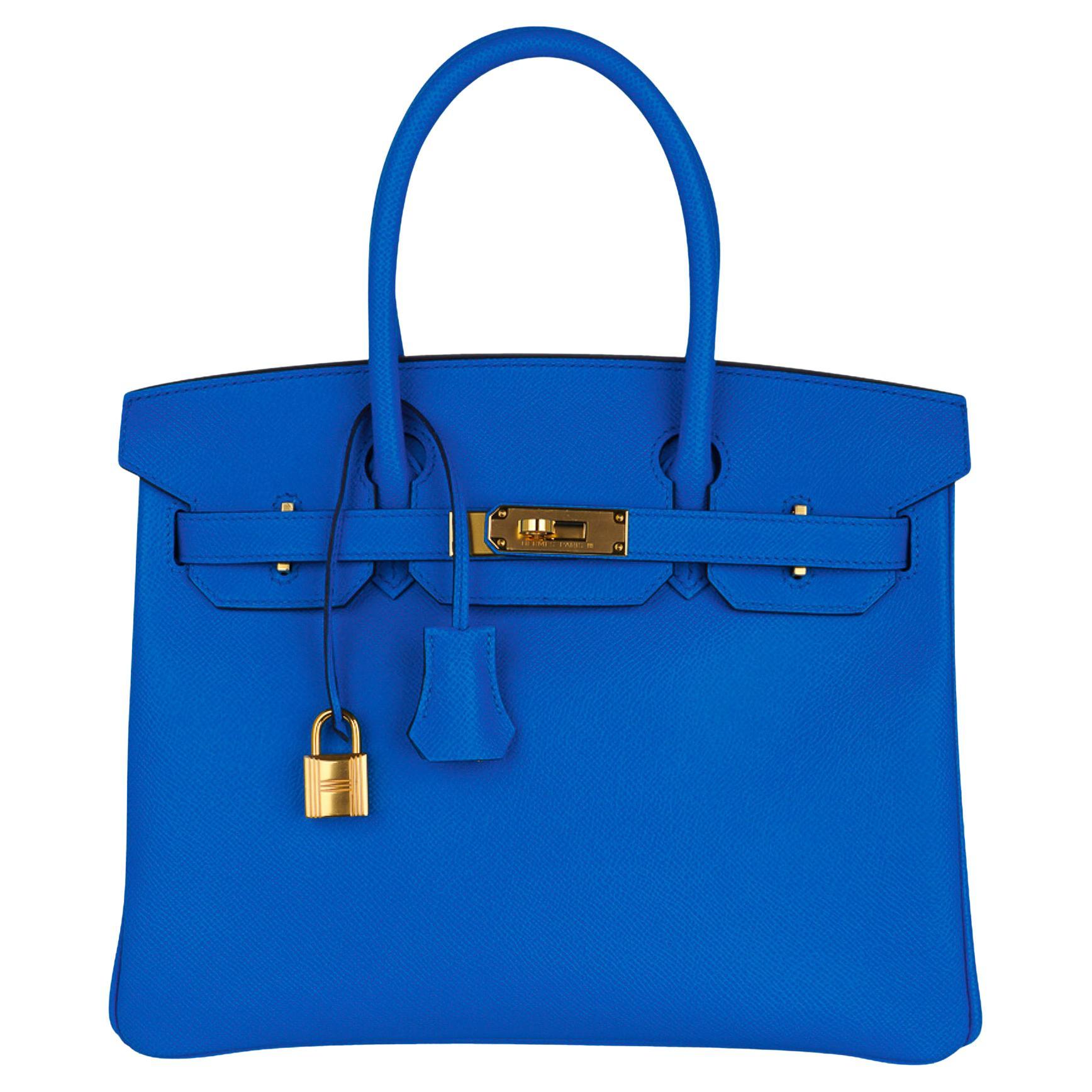 Hermes Birkin bag 35 Blue frida Epsom leather Silver hardware