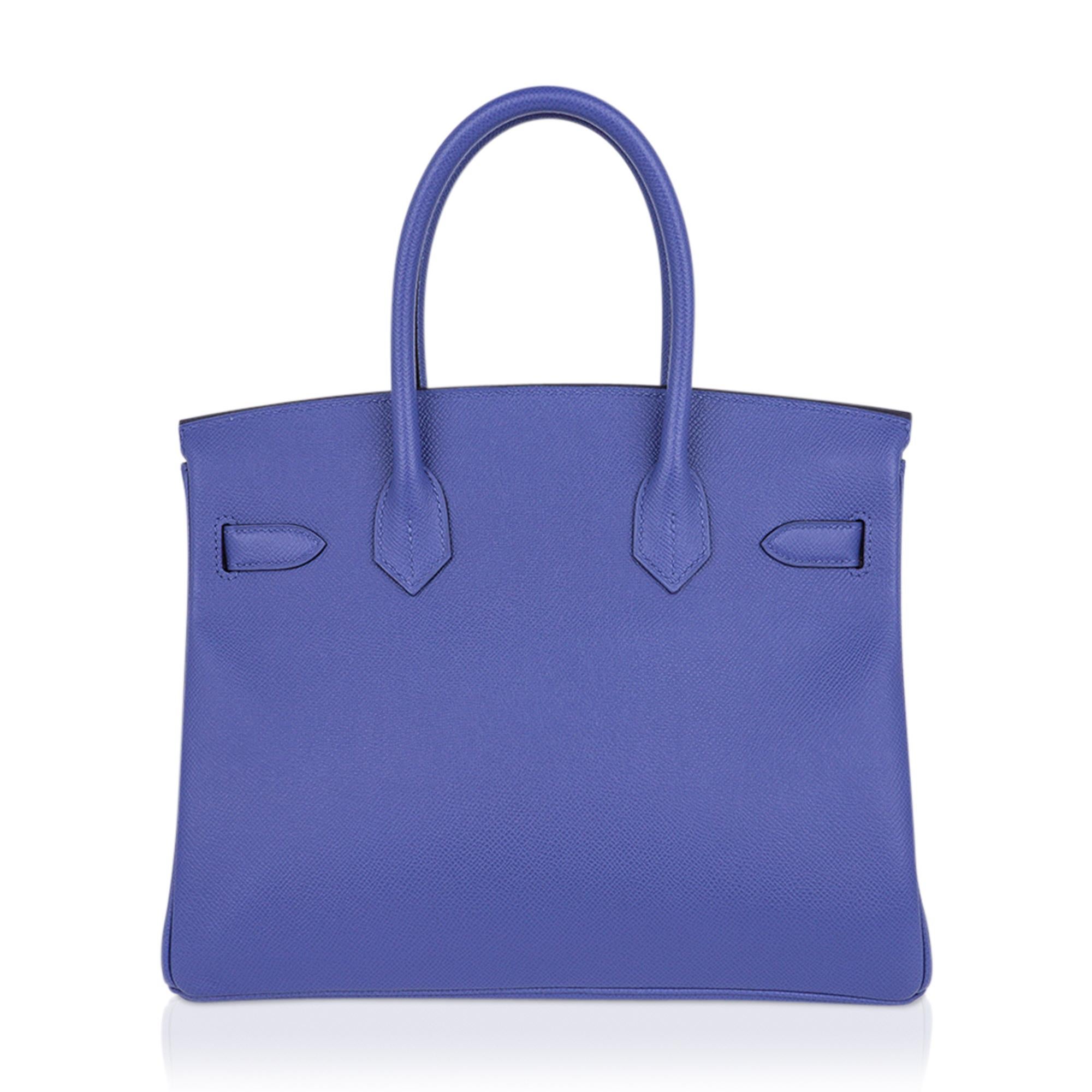 Hermes Birkin 30 Blue Brighton Bag Epsom Gold Hardware 1
