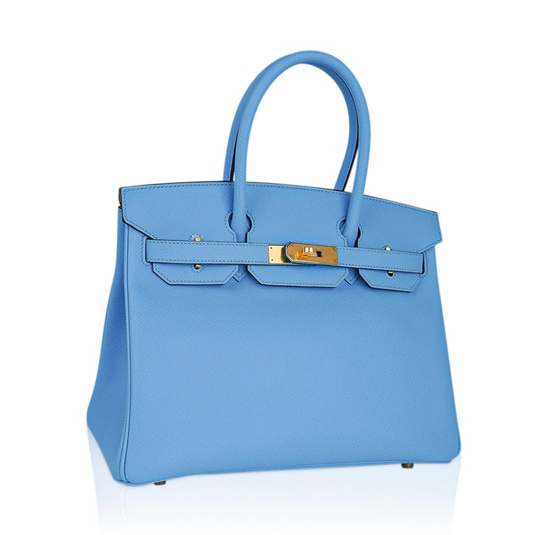 Isnt she lovely? Birkin 30 Celeste Blue in Epsom leather with