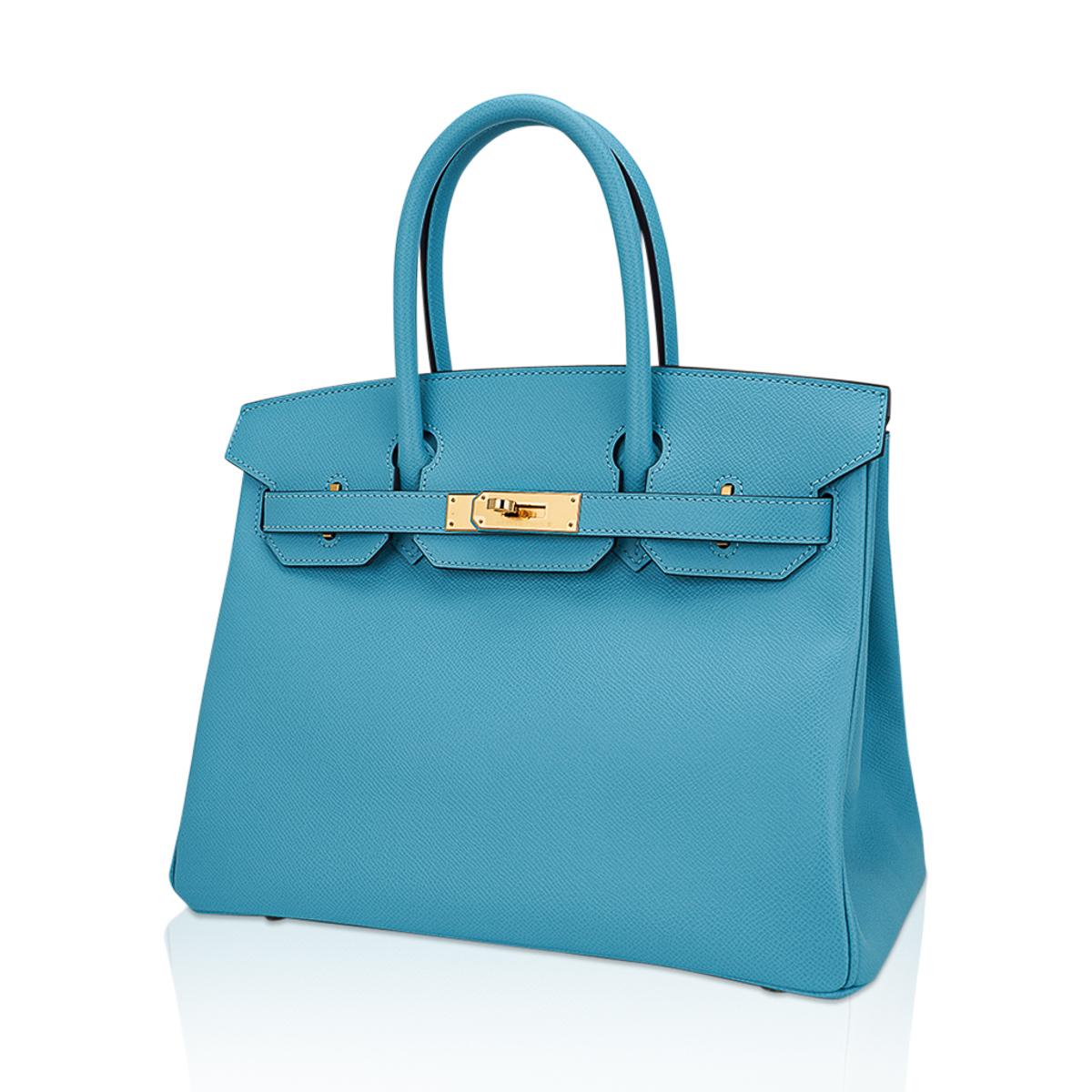 Women's Hermes Birkin 30 Bag Blue du Nord Gold Hardware Epsom Leather